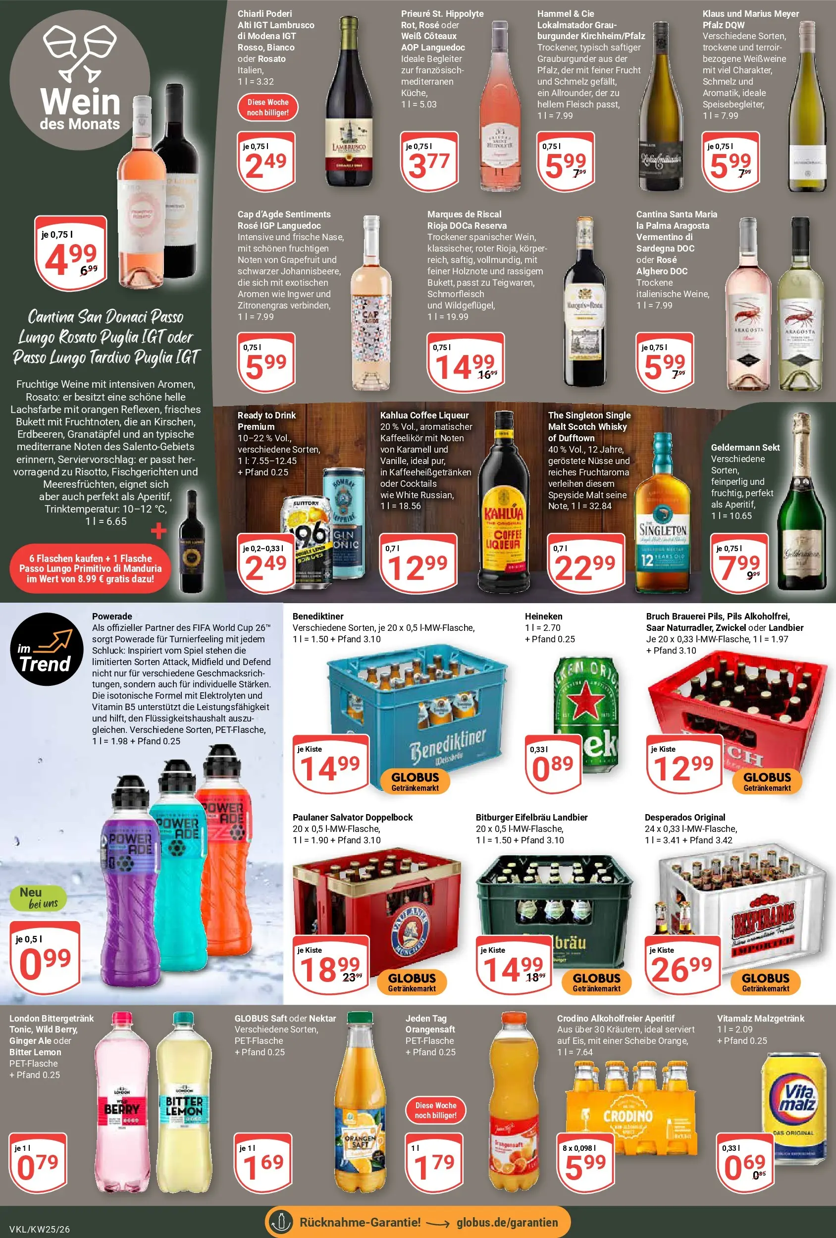 Globus Prospekt Völklingen (ab 15.06.2026) » Angebote online | Seite: 21 | Produkte: Granatapfel, Pils, Orangensaft, Powerade