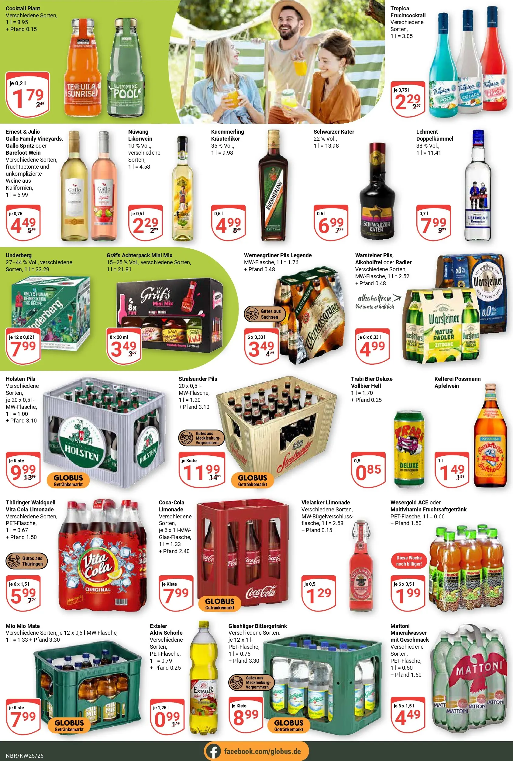 Globus Prospekt Neubrandenburg (ab 15.06.2026) » Angebote online | Seite: 20 | Produkte: Cola, Bier, Vita cola, Wein