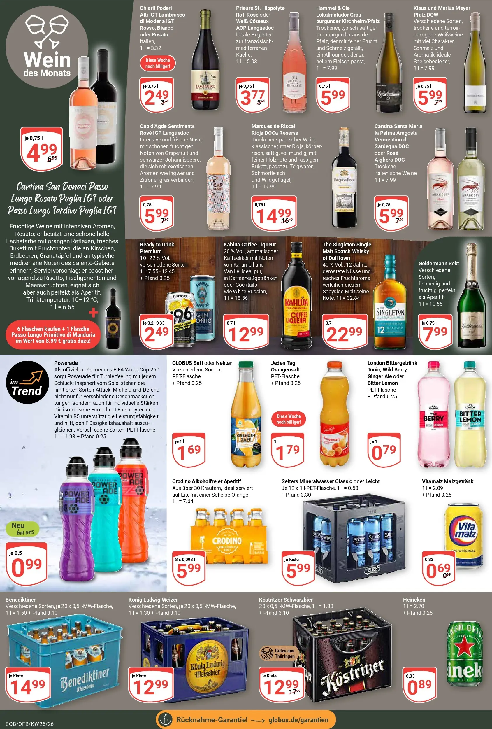 Globus Prospekt Bobenheim-Roxheim (ab 15.06.2026) » Angebote online | Seite: 20 | Produkte: Spiel, Zitronengras, Powerade, Fleisch