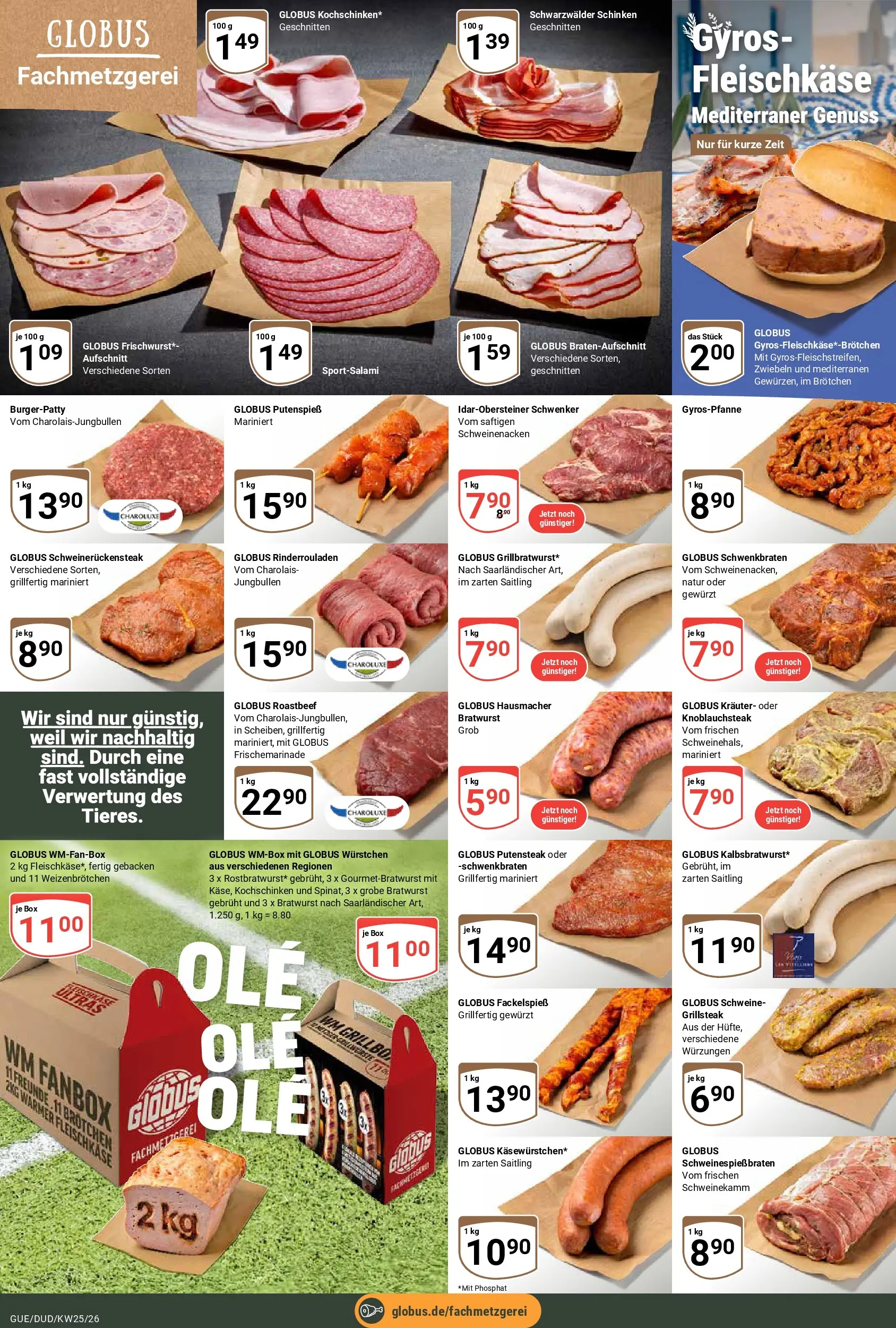 Globus Prospekt Saarbrücken-Dudweiler (ab 14.06.2026) » Angebote online | Seite: 13 | Produkte: Rinderrouladen, Box, Roastbeef, Schinken