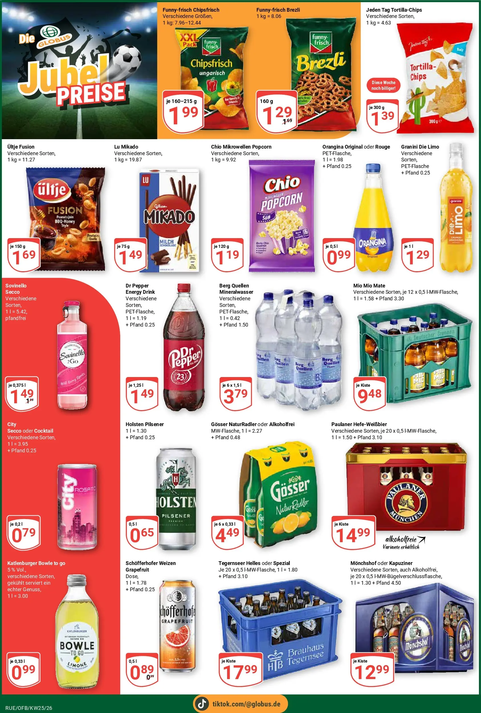 Globus Prospekt Rüsselsheim (ab 15.06.2026) » Angebote online | Seite: 8 | Produkte: Funny frisch, Mineralwasser, Granini, Paulaner