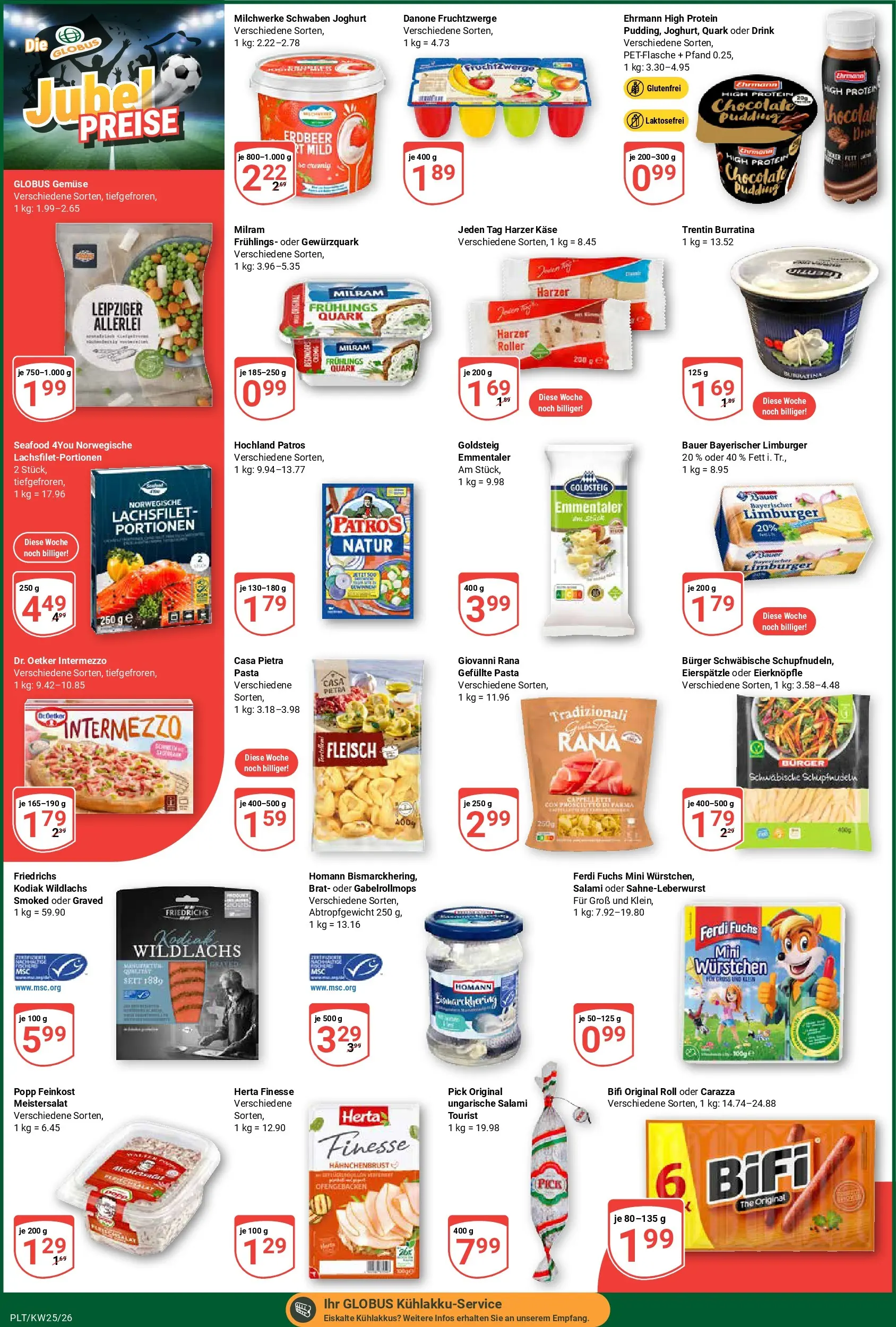Globus Prospekt Plattling (ab 15.06.2026) » Angebote online | Seite: 2 | Produkte: Käse, Fruchtzwerge, Bifi, Burger