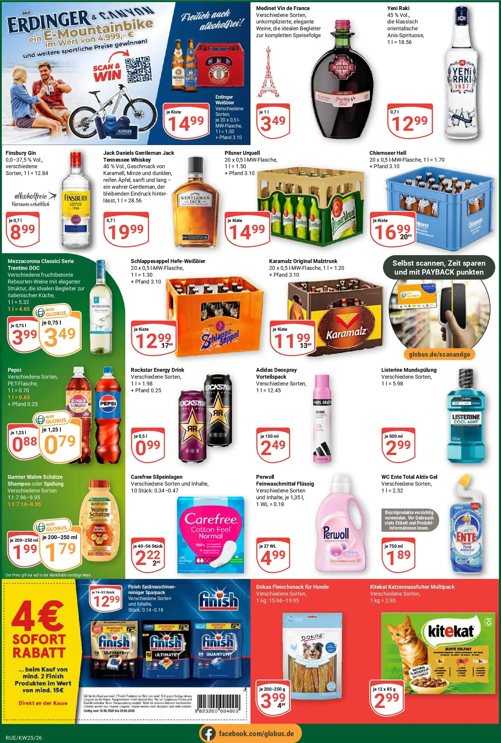 Globus Prospekt Rüsselsheim (ab 15.06.2026) » Angebote online | Seite: 9 | Produkte: Rockstar, Perwoll, Deospray, Ente
