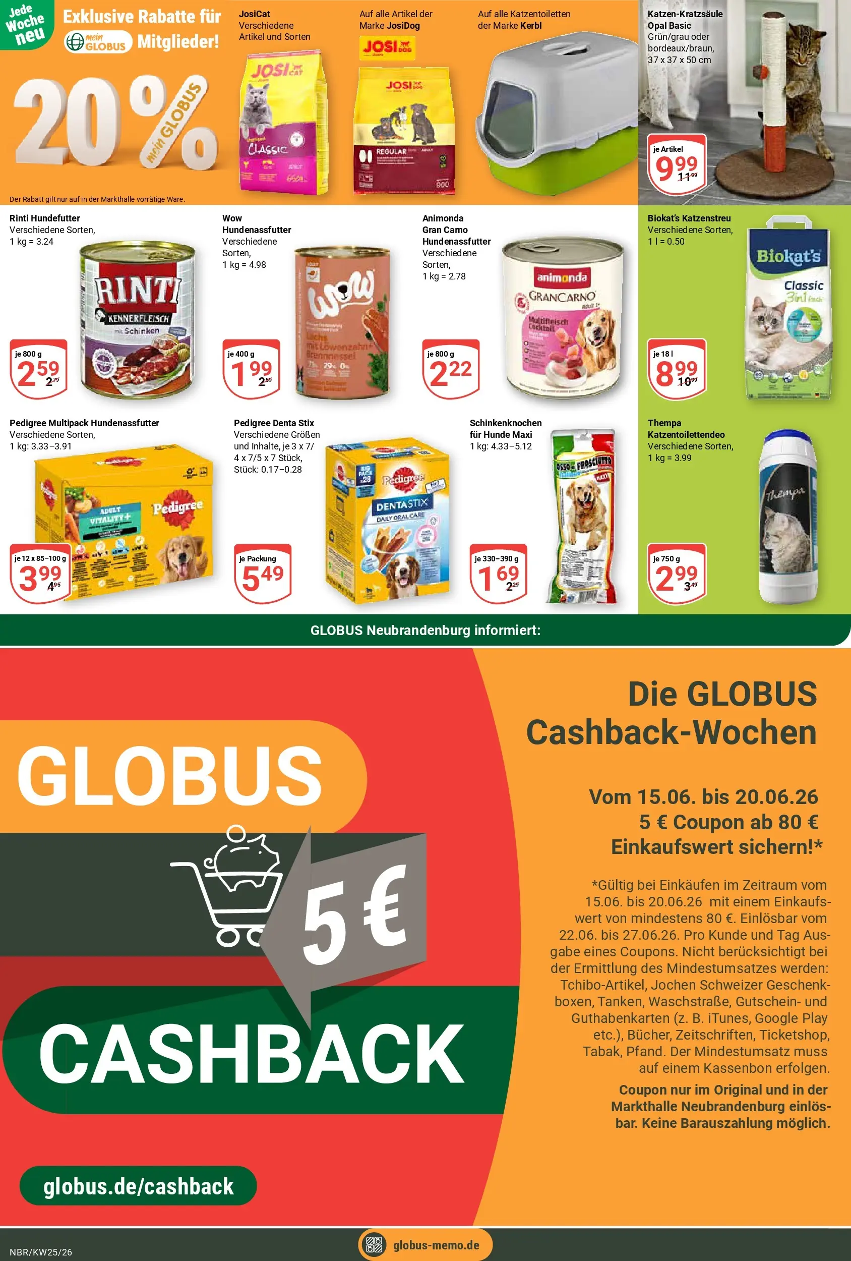 Globus Prospekt Neubrandenburg (ab 15.06.2026) » Angebote online | Seite: 24 | Produkte: Pedigree, Schinken