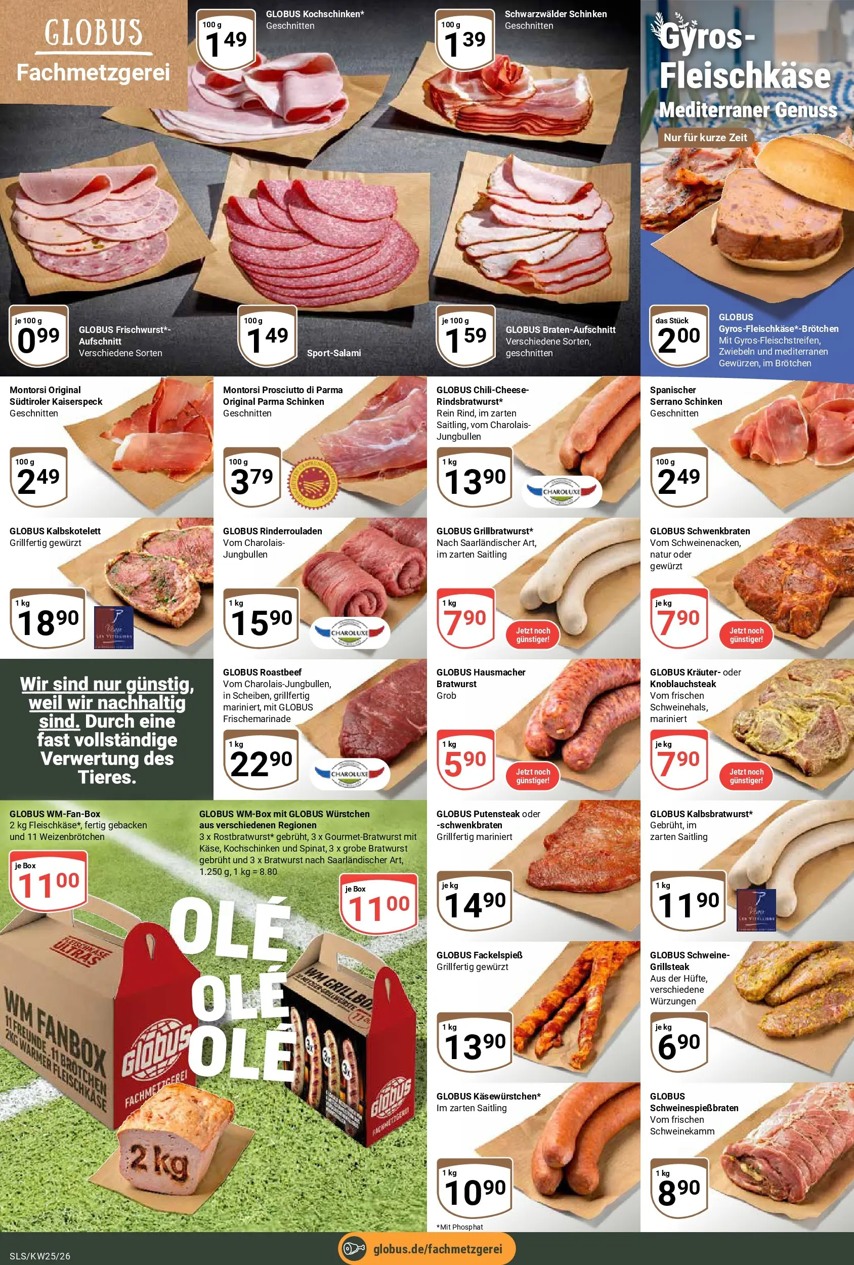 Globus Prospekt Saarlouis (ab 15.06.2026) » Angebote online | Seite: 13 | Produkte: Box, Bratwurst, Roastbeef, Zwiebeln