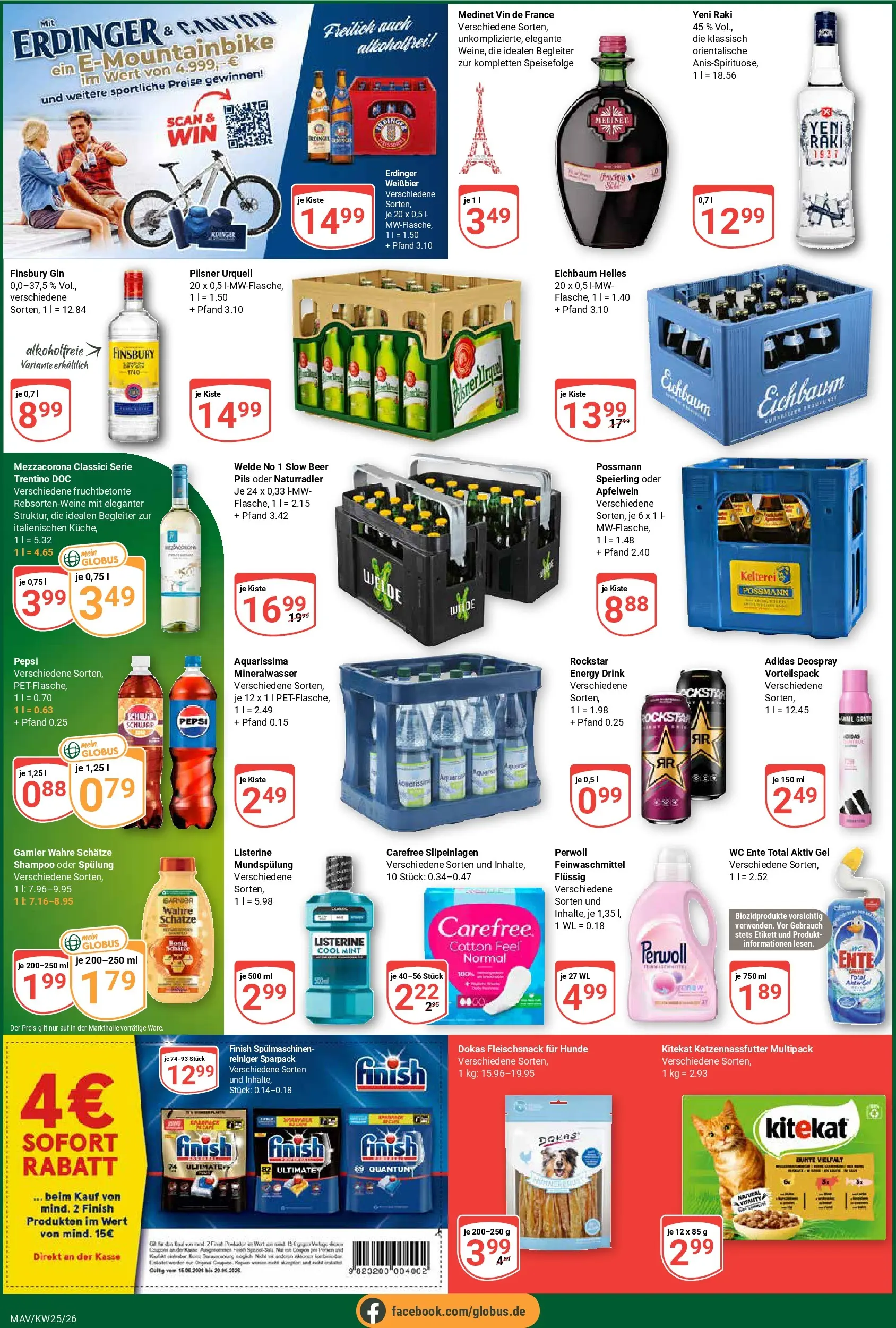 Globus Prospekt Mannheim (ab 14.06.2026) » Angebote online | Seite: 5 | Produkte: Weißbier, Deospray, Pepsi, Ente