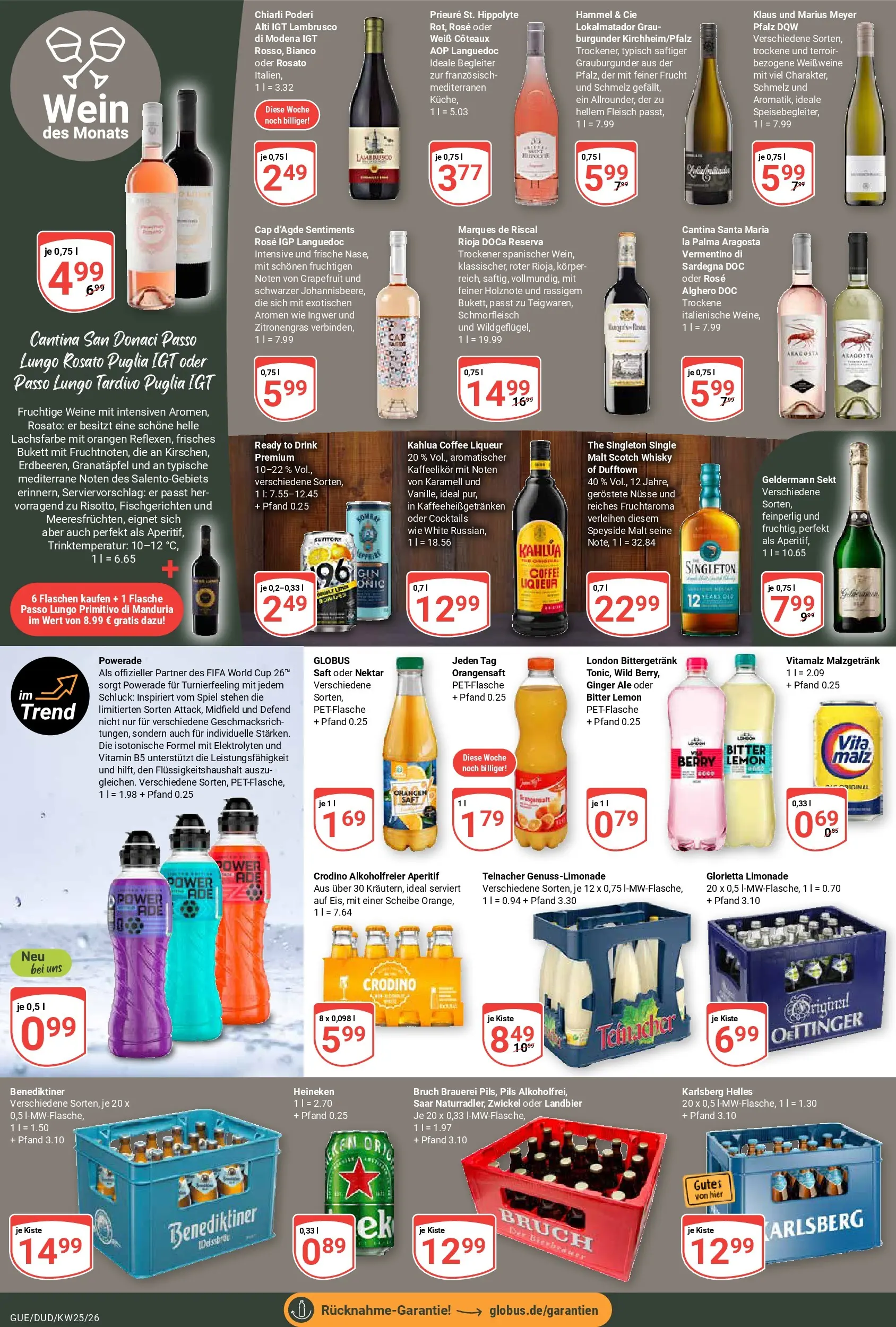 Globus Prospekt Saarbrücken-Dudweiler (ab 14.06.2026) » Angebote online | Seite: 21 | Produkte: Zitronengras, Saft, Wein, Fleisch