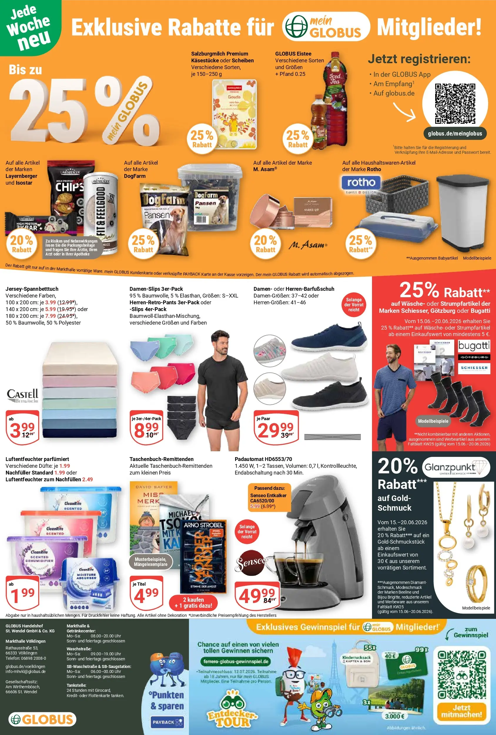 Globus Prospekt Völklingen (ab 15.06.2026) » Angebote online | Seite: 30 | Produkte: Senseo, Gouda, Chips, Telefon