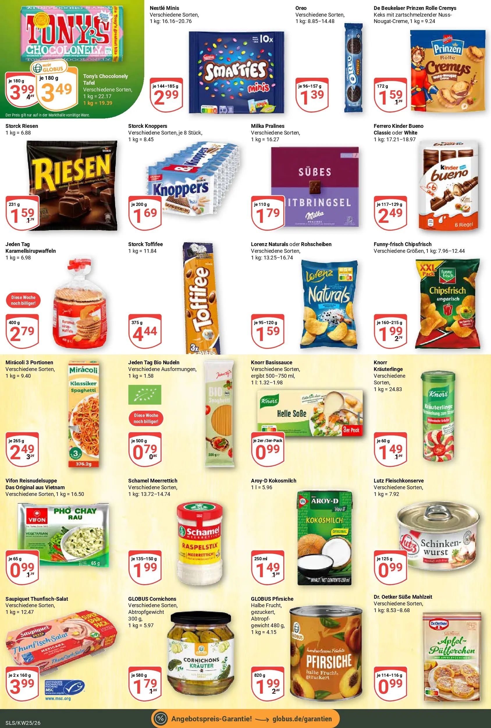 Globus Prospekt Saarlouis (ab 15.06.2026) » Angebote online | Seite: 18 | Produkte: Smarties, Milka, Soße, Wurst