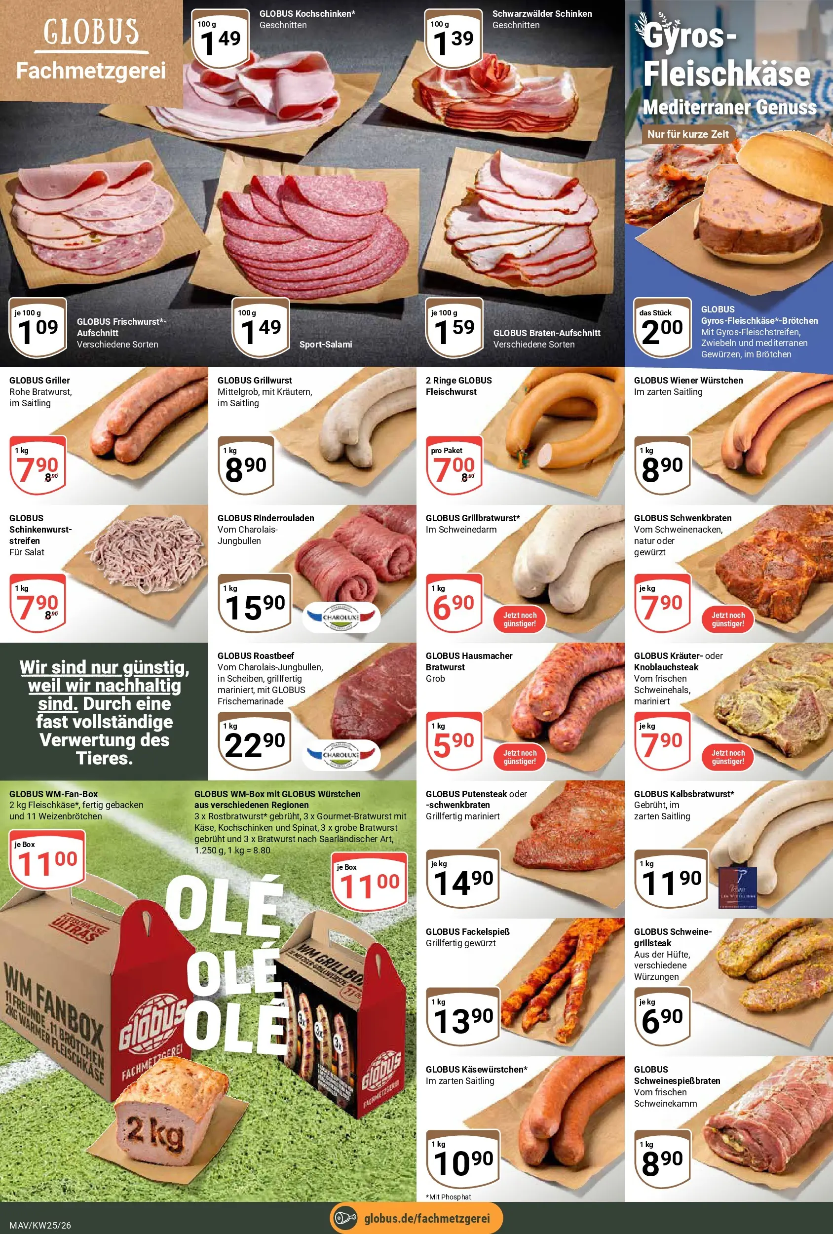 Globus Prospekt Mannheim (ab 14.06.2026) » Angebote online | Seite: 9 | Produkte: Rinderrouladen, Wiener wurstchen, Gyros, Griller