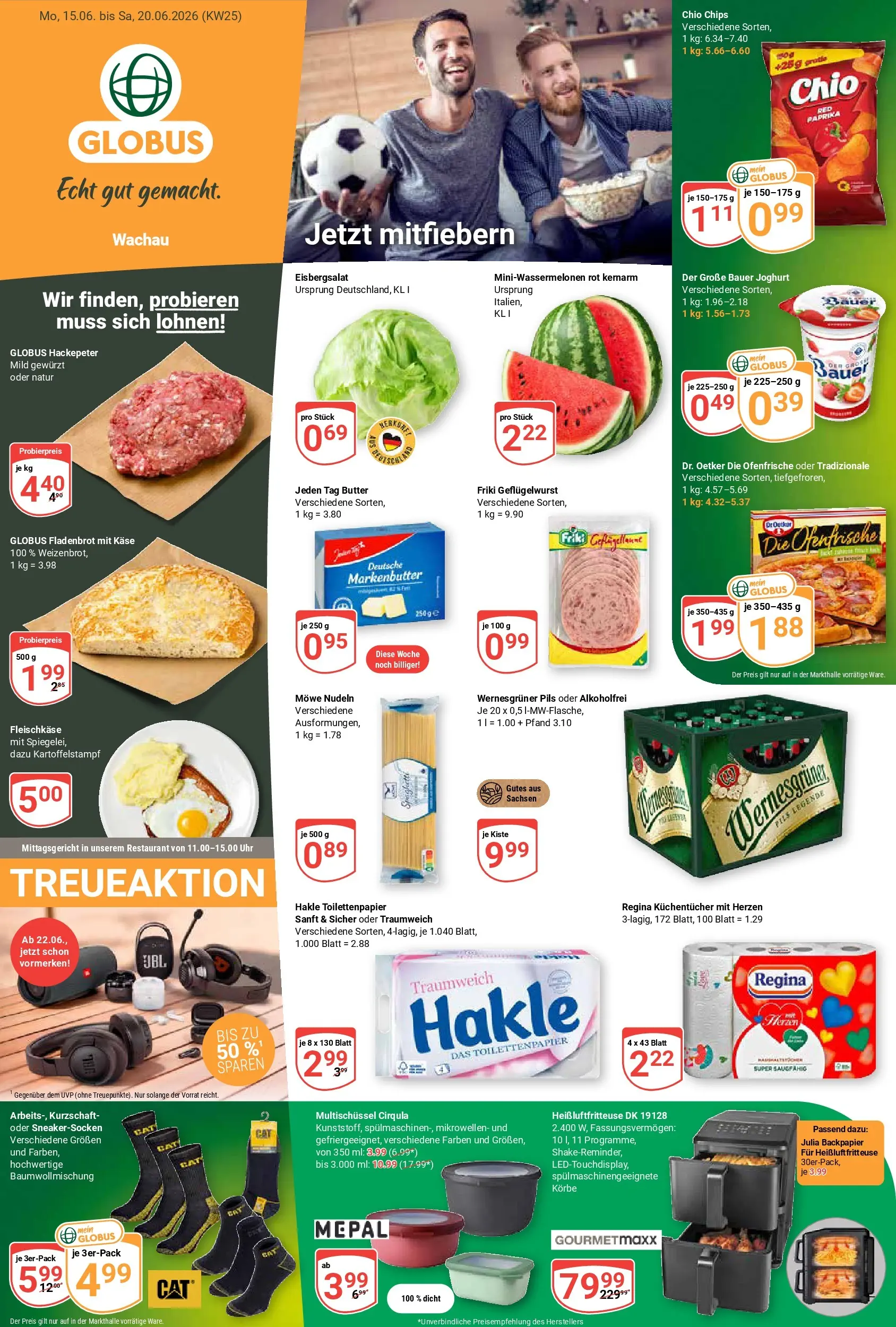 Globus Prospekt Markkleeberg (ab 15.06.2026) » Angebote online | Seite: 1 | Produkte: Joghurt, Pils, Nudeln, Fritteuse
