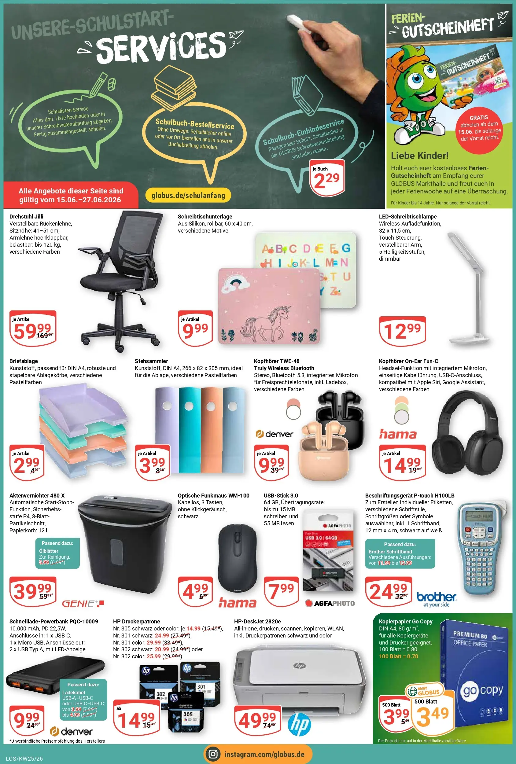 Globus Prospekt Losheim Am See (ab 15.06.2026) » Angebote online | Seite: 4 | Produkte: HP, Mikrofon, USB, Aktenvernichter