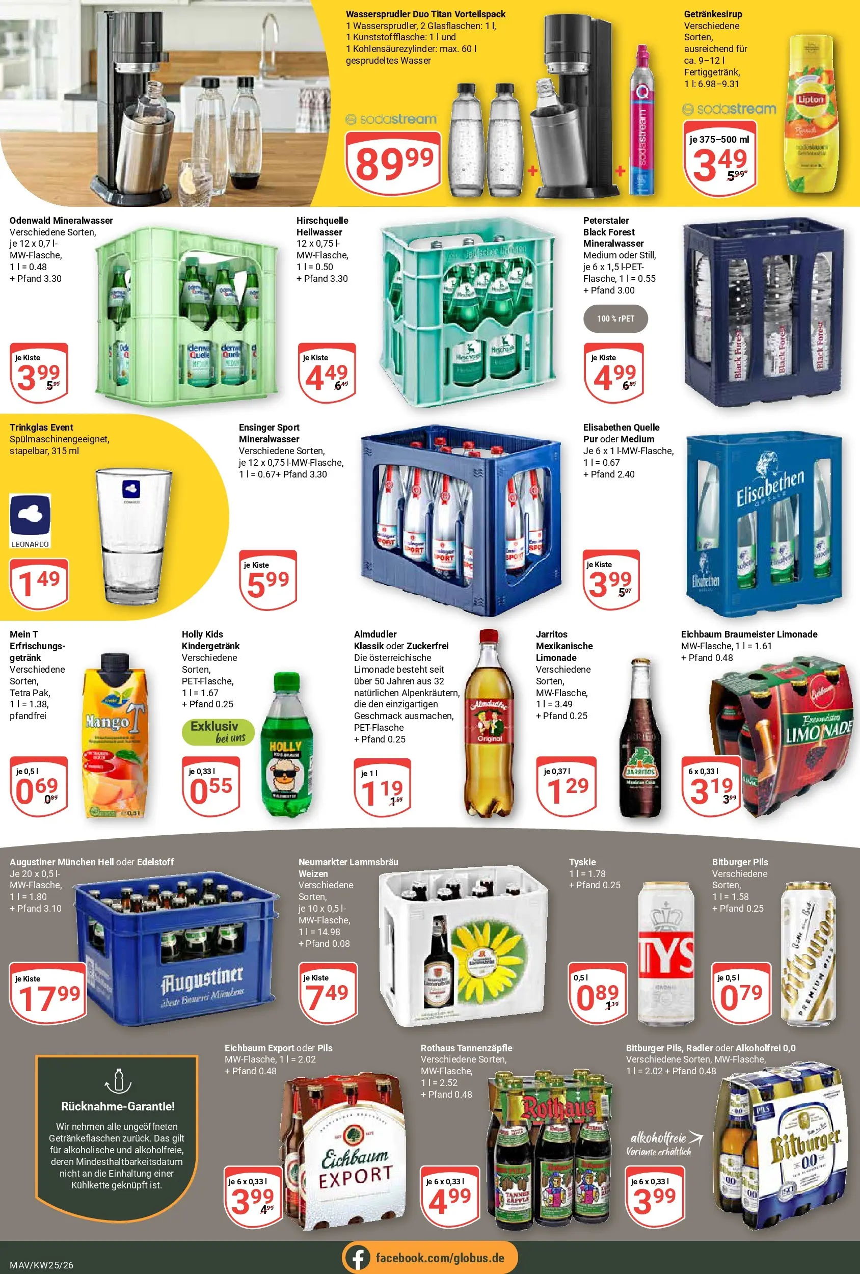 Globus Prospekt Mannheim (ab 14.06.2026) » Angebote online | Seite: 19 | Produkte: Bitburger, Tyskie, Pils, Mineralwasser