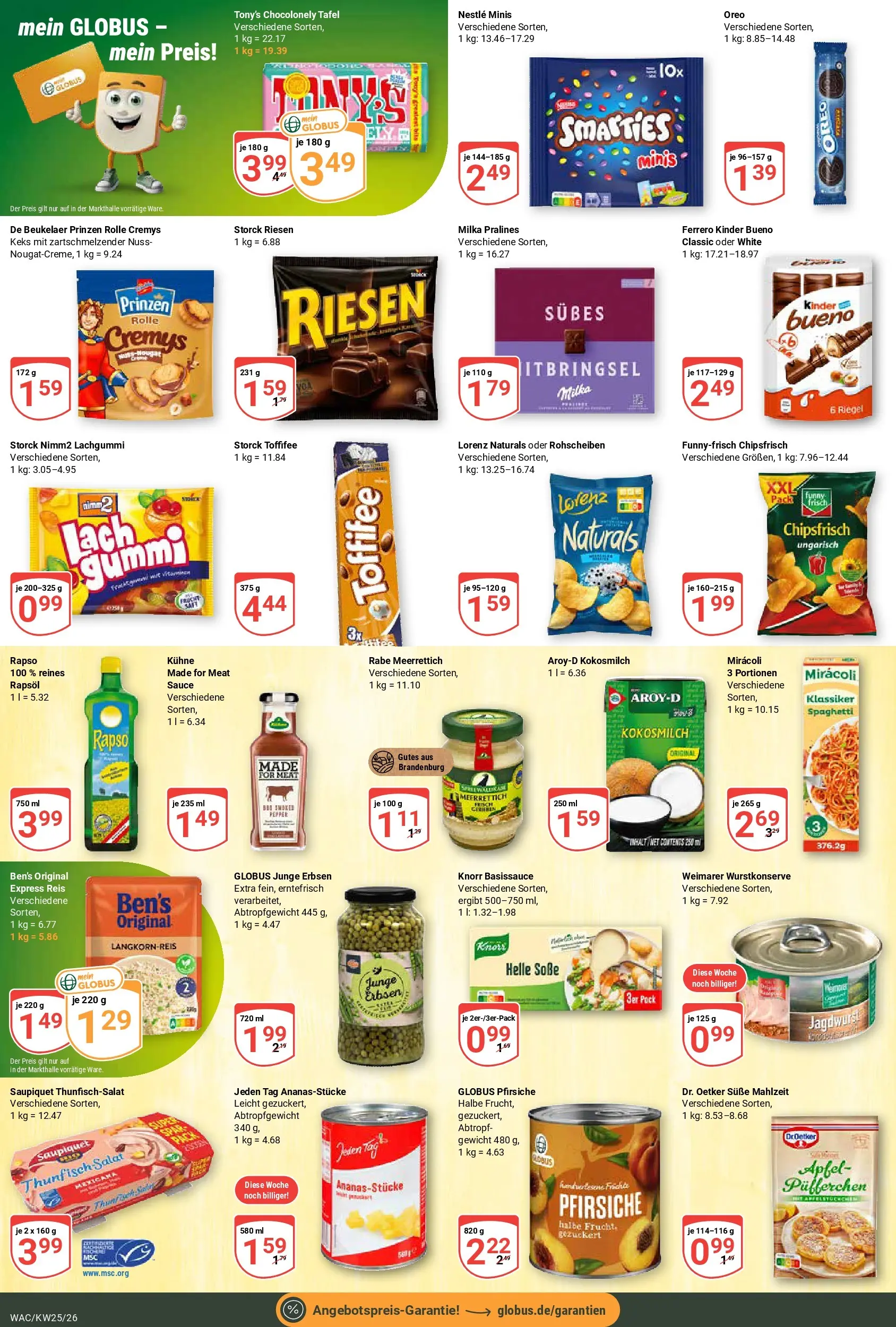 Globus Prospekt Markkleeberg (ab 15.06.2026) » Angebote online | Seite: 15 | Produkte: Thunfisch, Smarties, Soße, Erbsen