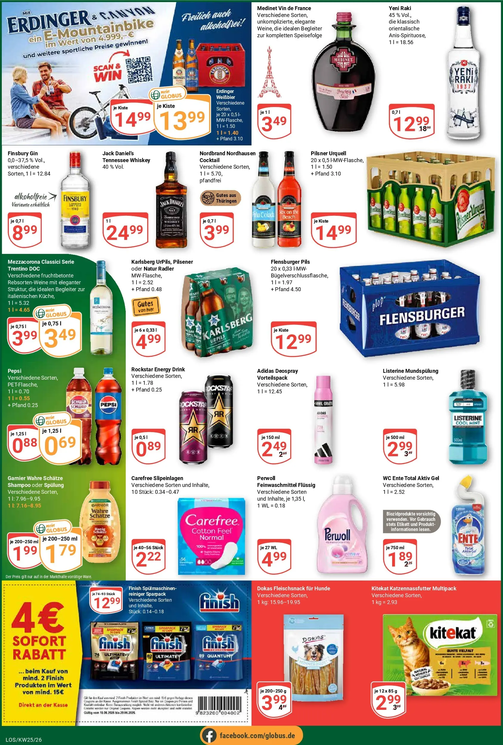Globus Prospekt Losheim Am See (ab 15.06.2026) » Angebote online | Seite: 9 | Produkte: Rockstar, Perwoll, Spülung, Deospray