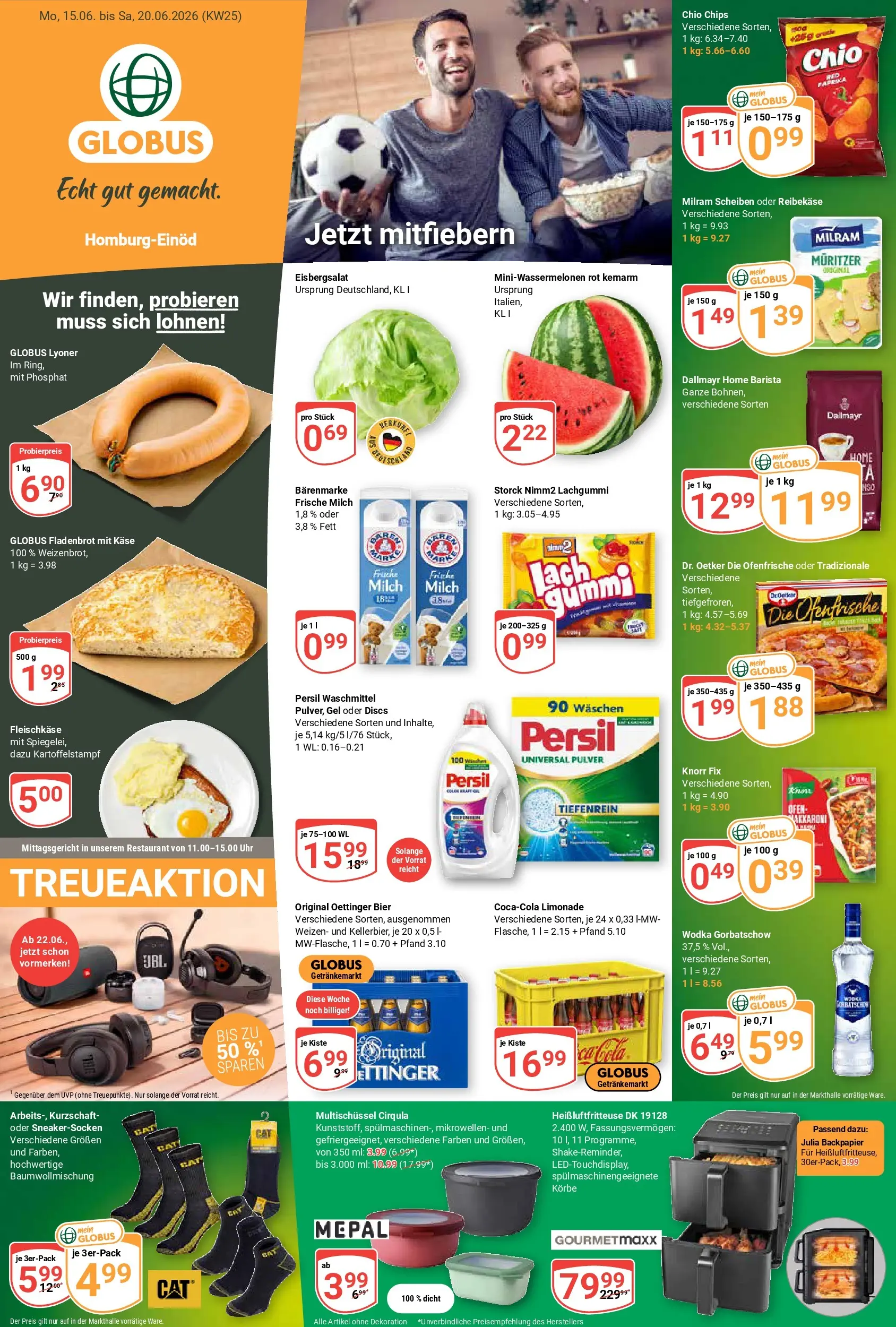 Globus Prospekt Homburg-Einöd (ab 15.06.2026) » Angebote online | Seite: 5 | Produkte: Ofen, Eisbergsalat, Chips, Heißluftfritteuse