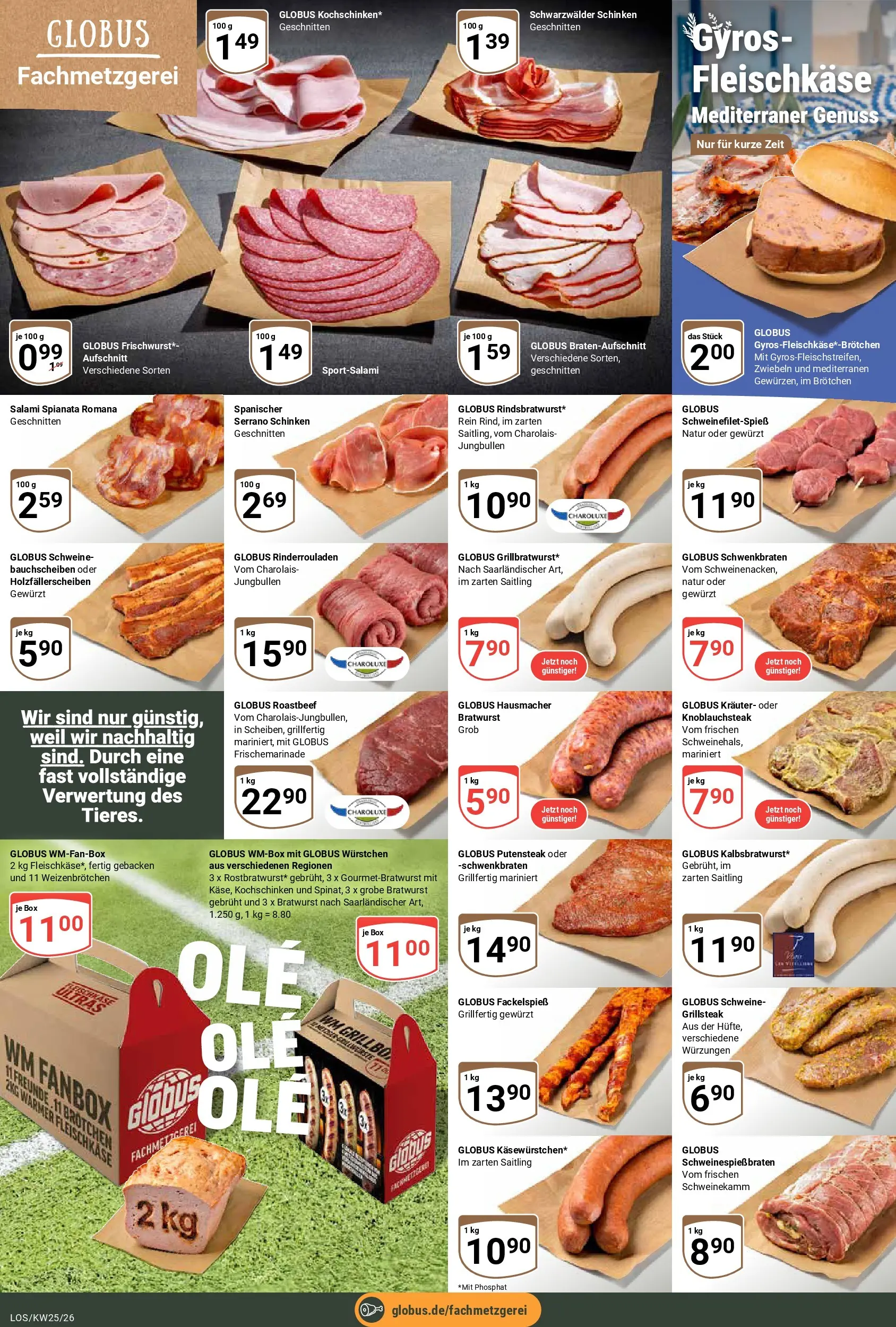 Globus Prospekt Losheim Am See (ab 15.06.2026) » Angebote online | Seite: 13 | Produkte: Box, Gyros, Salami, Schinken