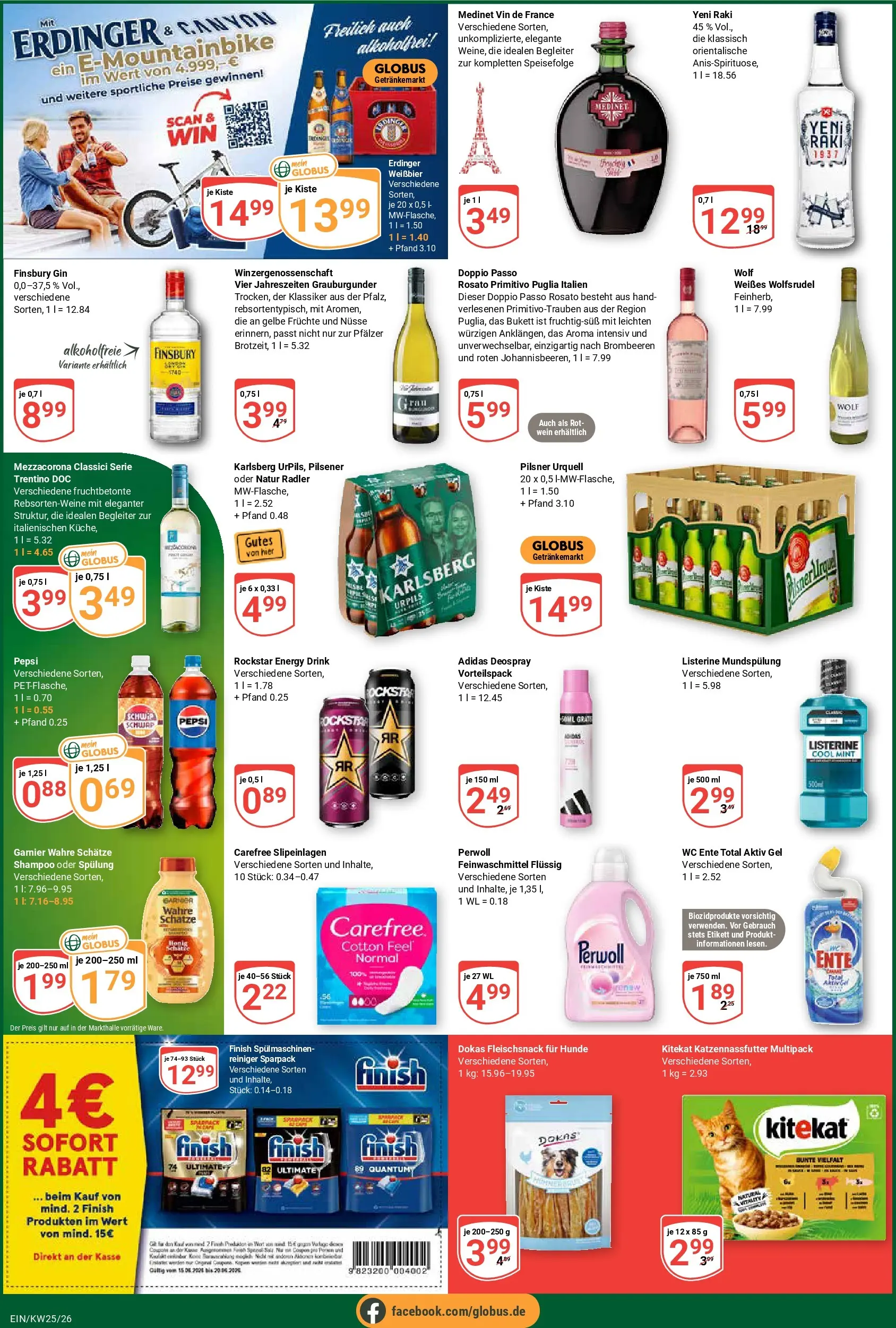 Globus Prospekt Homburg-Einöd (ab 15.06.2026) » Angebote online | Seite: 9 | Produkte: Rockstar energy, Weißbier, Radler, Pilsner urquell
