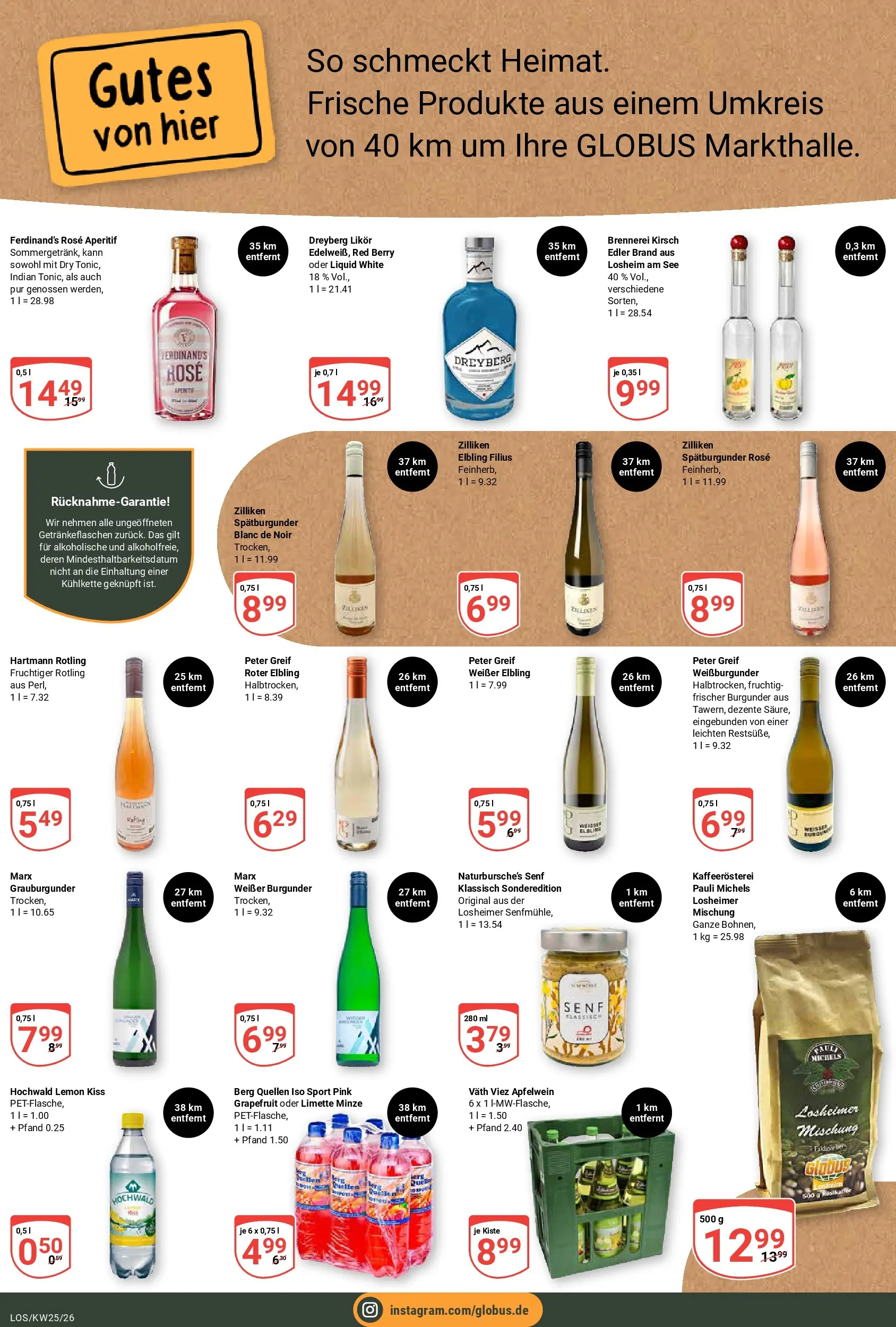 Globus Prospekt Losheim Am See (ab 15.06.2026) » Angebote online | Seite: 20 | Produkte: Likör, Grapefruit, Limette