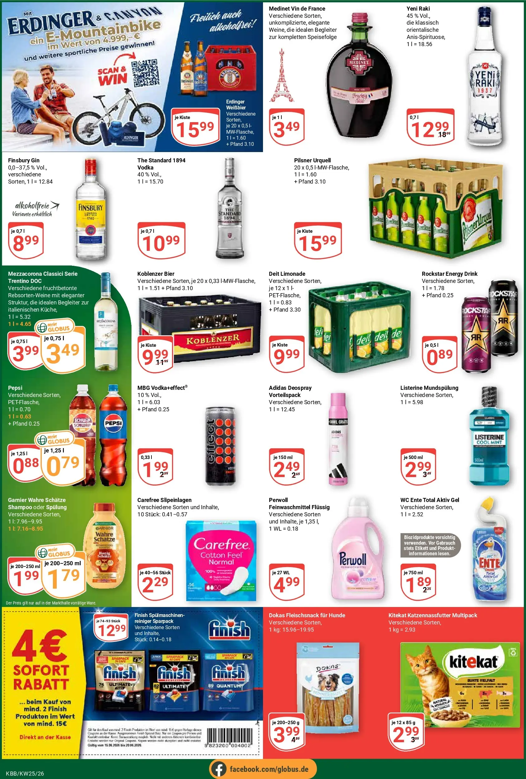 Globus Prospekt Koblenz-Bubenheim (ab 15.06.2026) » Angebote online | Seite: 9 | Produkte: Weißbier, Perwoll, Spülung, Pepsi