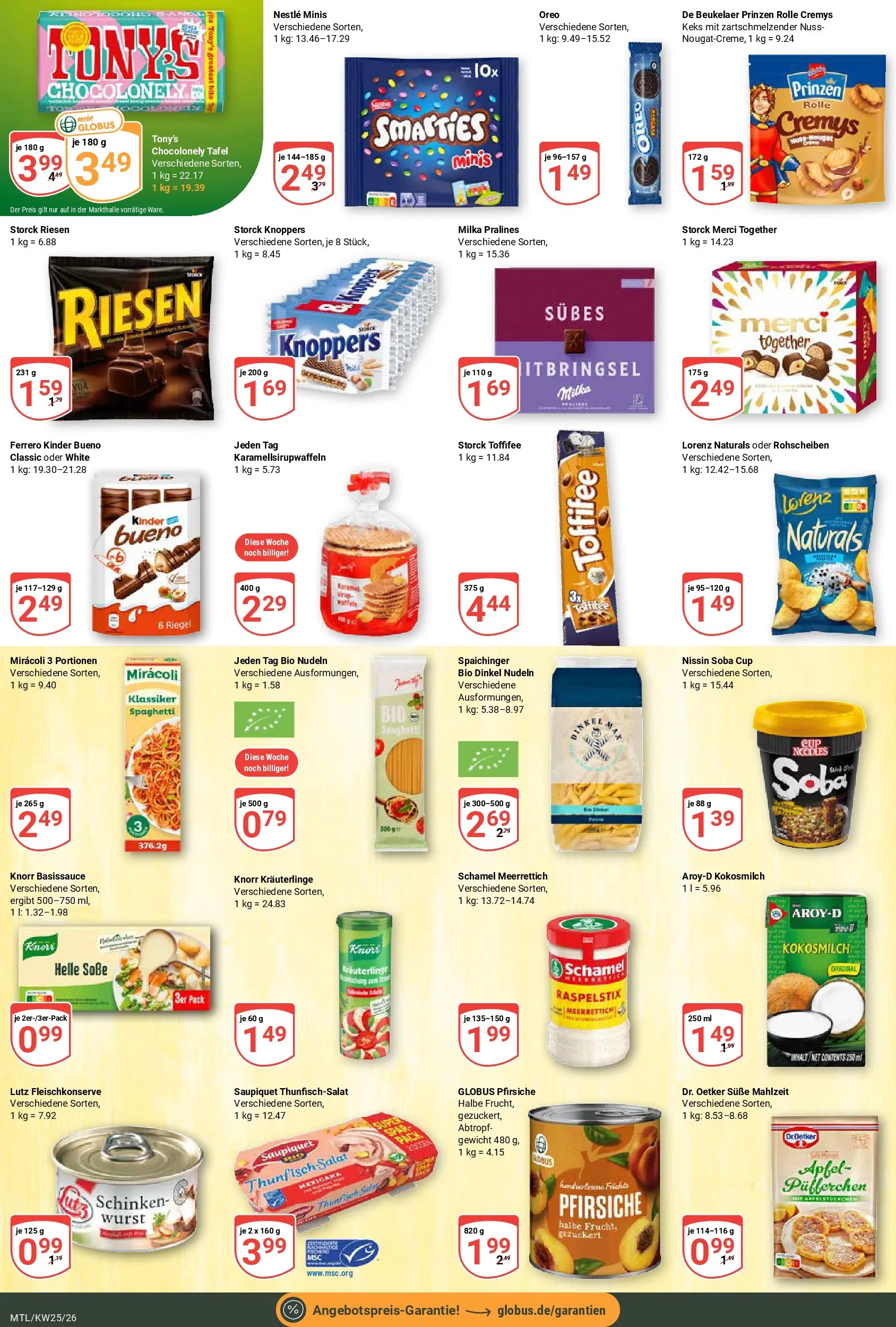 Globus Prospekt Maintal-Dörnigheim (ab 15.06.2026) » Angebote online | Seite: 18 | Produkte: Gewicht, Merci, Toffifee, Salat