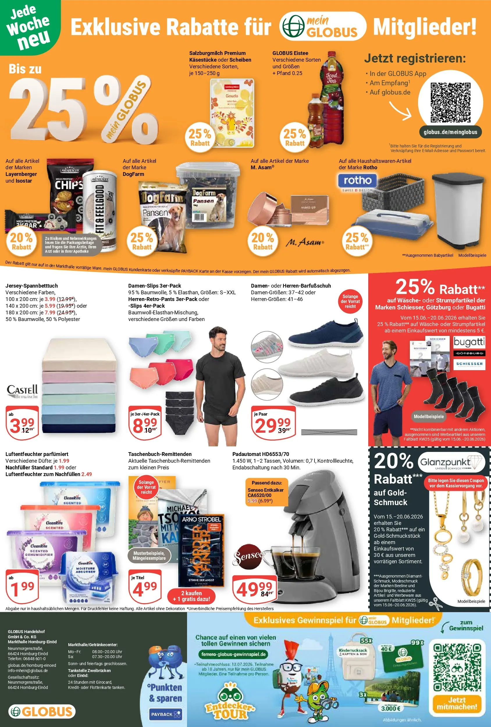 Globus Prospekt Homburg-Einöd (ab 15.06.2026) » Angebote online | Seite: 30 | Produkte: Senseo, Gouda, Telefon, Uhr