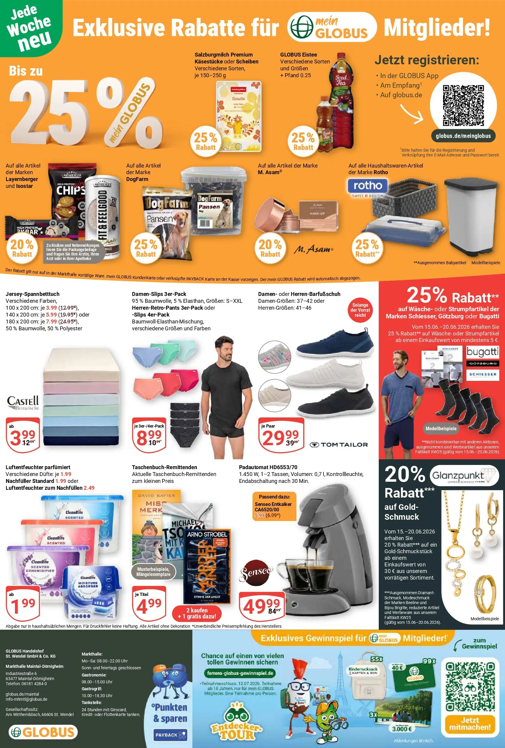 Globus Prospekt Maintal-Dörnigheim (ab 15.06.2026) » Angebote online | Seite: 29 | Produkte: Gouda, Chips, Telefon, Uhr