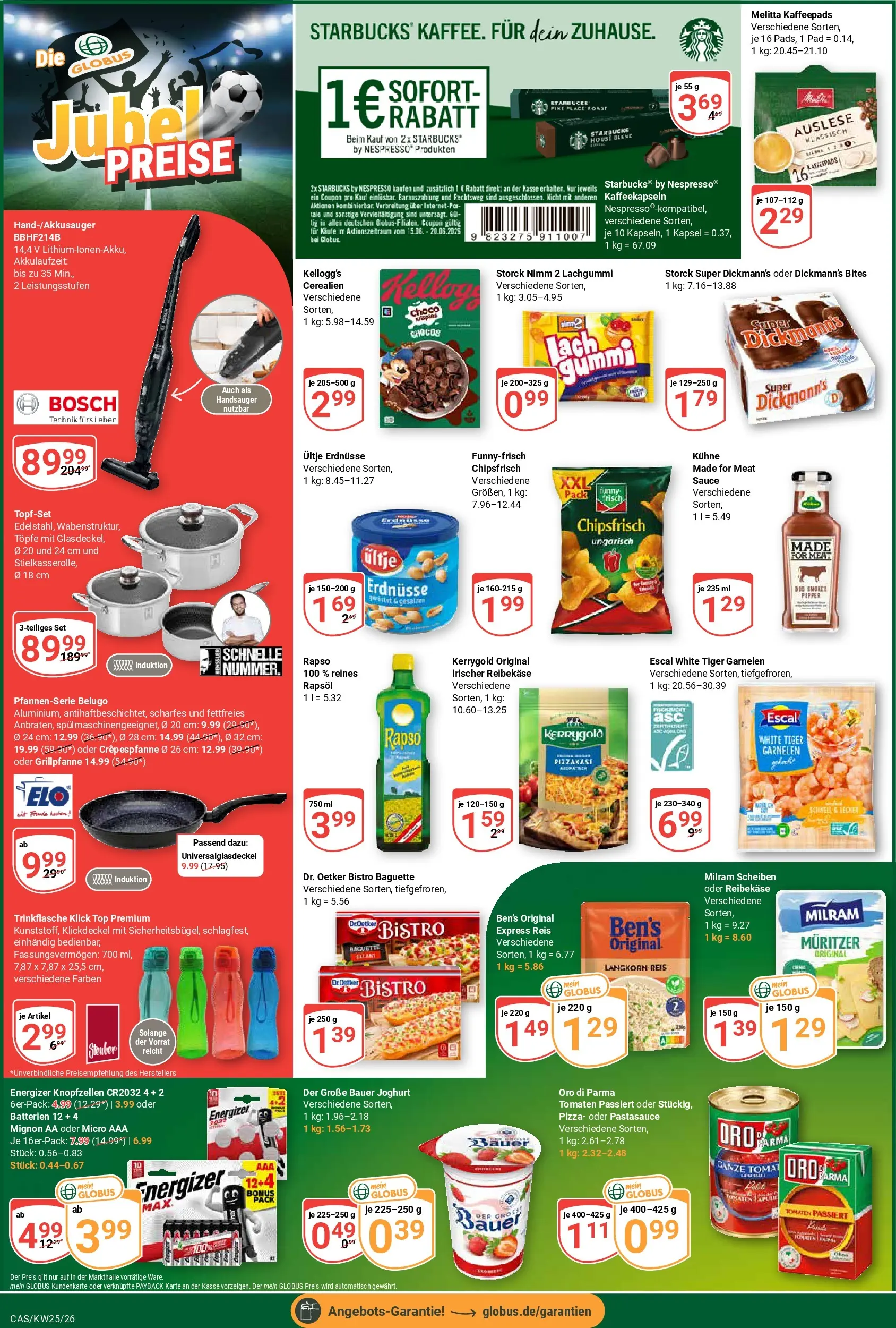 Globus Prospekt Castrop-Rauxel (ab 14.06.2026) » Angebote online | Seite: 2 | Produkte: Batterien, Joghurt, Baguette, Tiger garnelen