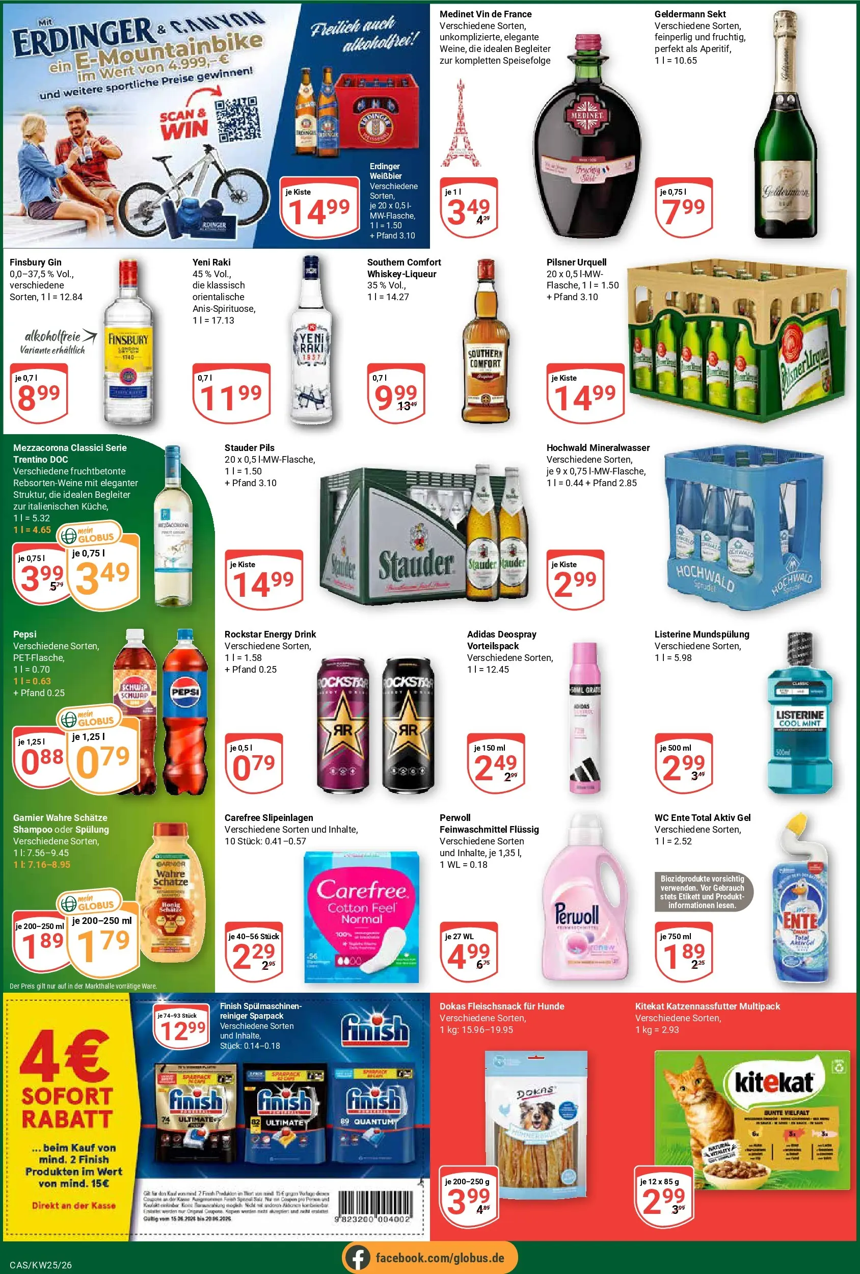 Globus Prospekt Castrop-Rauxel (ab 14.06.2026) » Angebote online | Seite: 3 | Produkte: Erdinger, Shampoo, Spülung, Mineralwasser