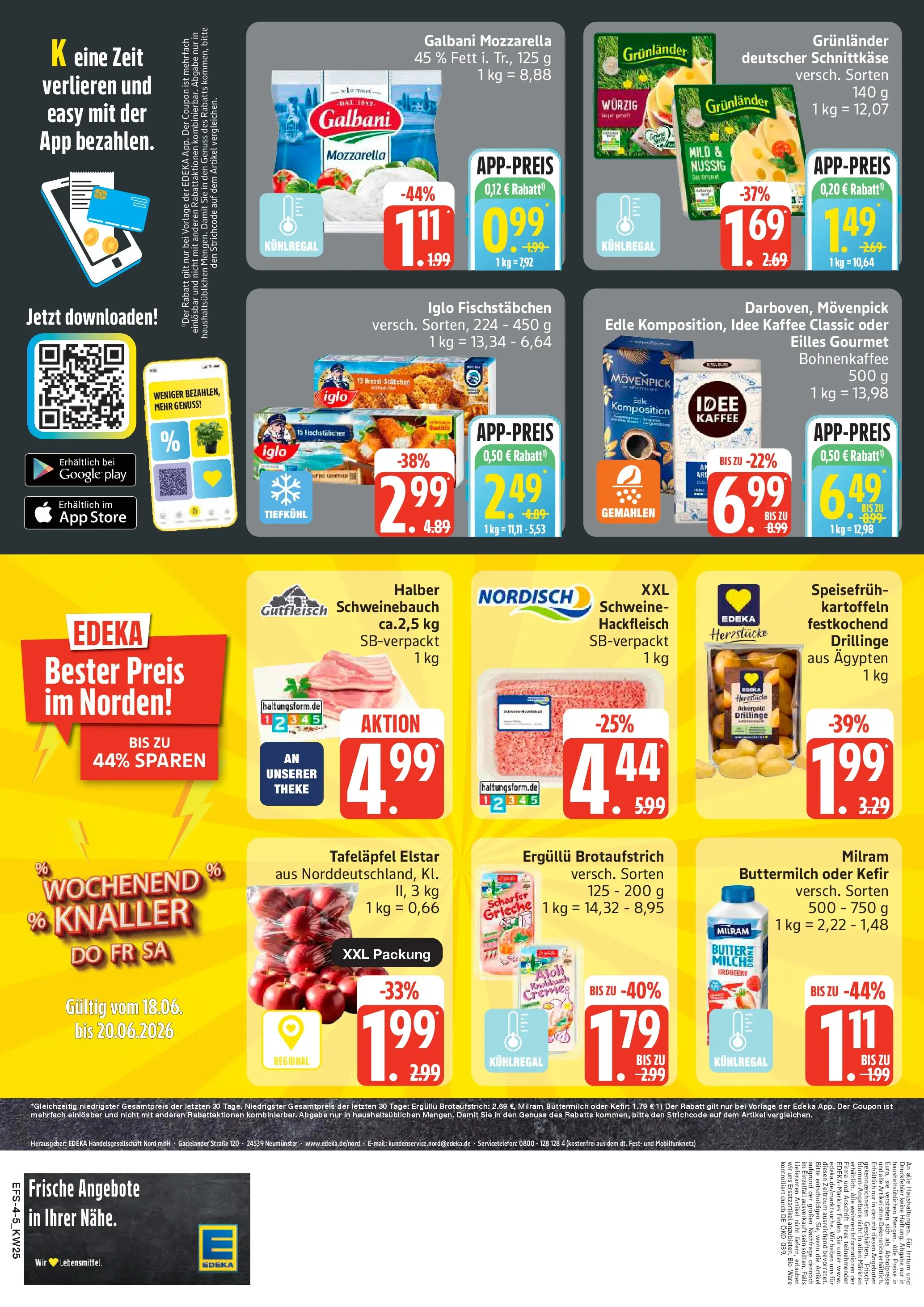 Edeka prospekt Ostseebad Heringsdorf (ab 14.06.2026) » Angebote Online | Seite: 4 | Produkte: Kefir, Iglo, Kartoffeln, Grunlander