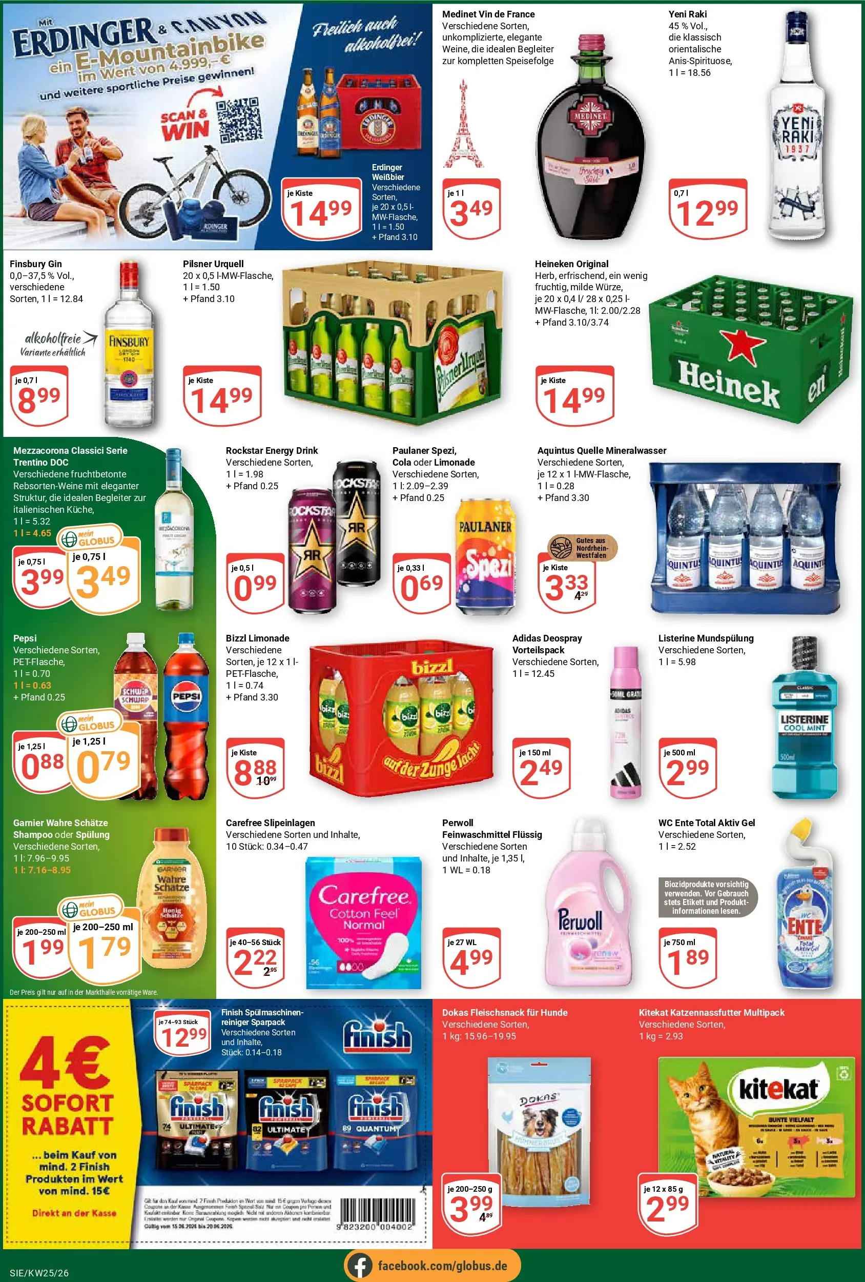 Globus Prospekt Siegen (ab 15.06.2026) » Angebote online | Seite: 5 | Produkte: Weißbier, Spülung, Ente, Listerine