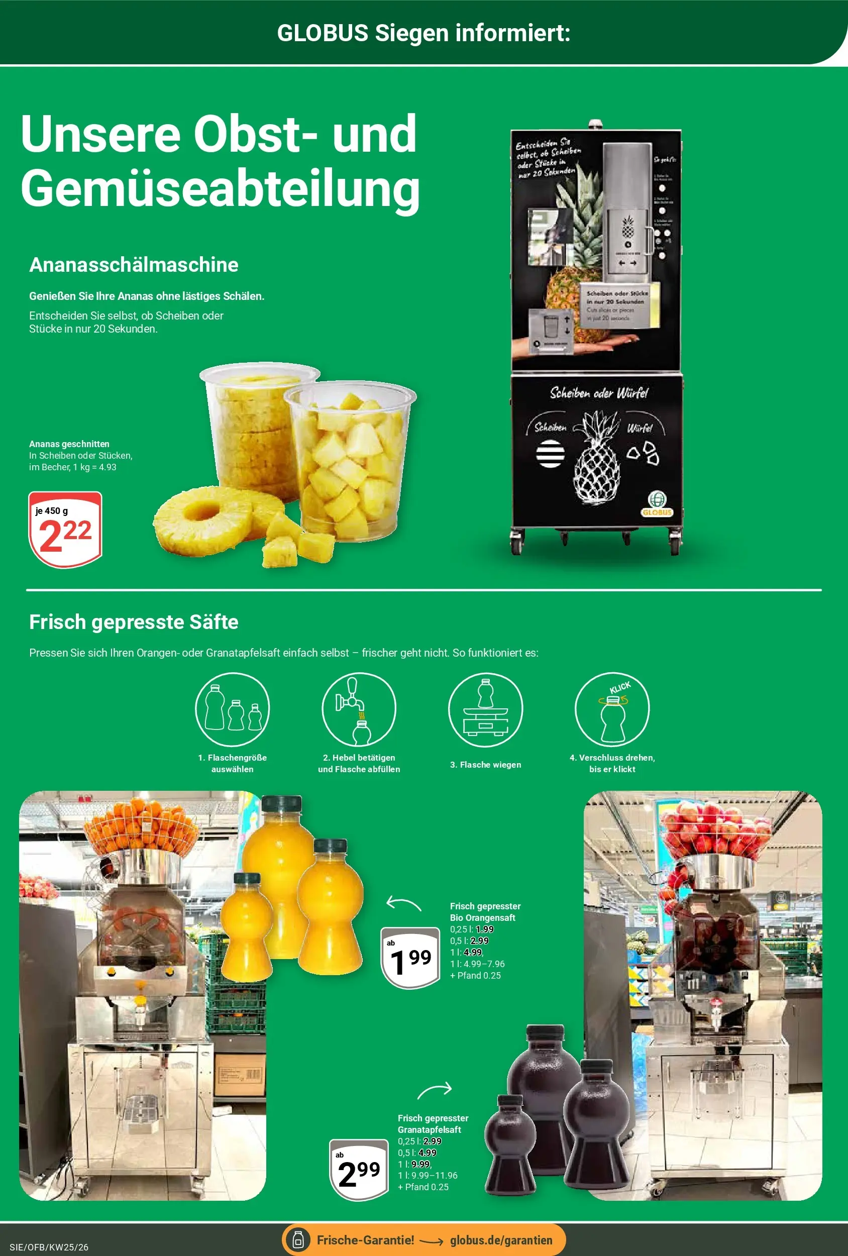 Globus Prospekt Siegen (ab 15.06.2026) » Angebote online | Seite: 7 | Produkte: Orangen, Ananas, Orangensaft, Obst