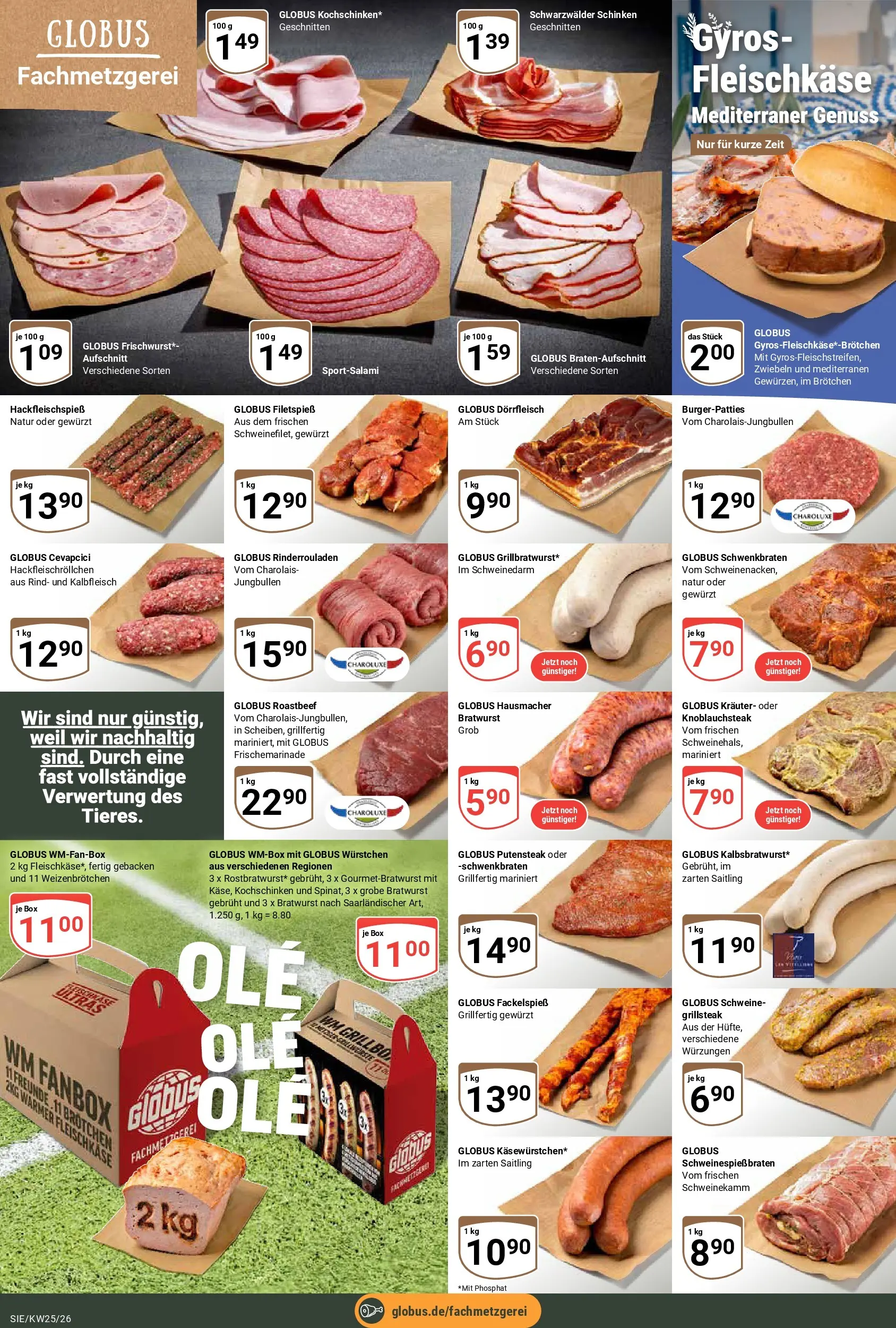 Globus Prospekt Siegen (ab 15.06.2026) » Angebote online | Seite: 10 | Produkte: Cevapcici, Roastbeef, Zwiebeln, Schinken