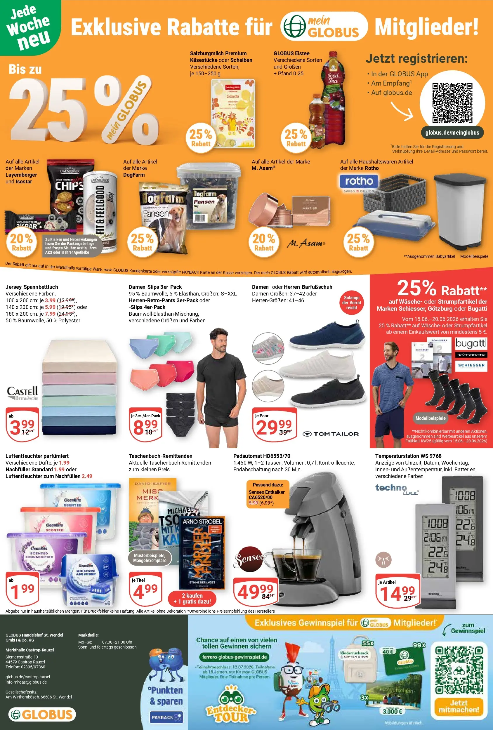Globus Prospekt Castrop-Rauxel (ab 14.06.2026) » Angebote online | Seite: 21 | Produkte: Senseo, Gouda, Chips, Telefon