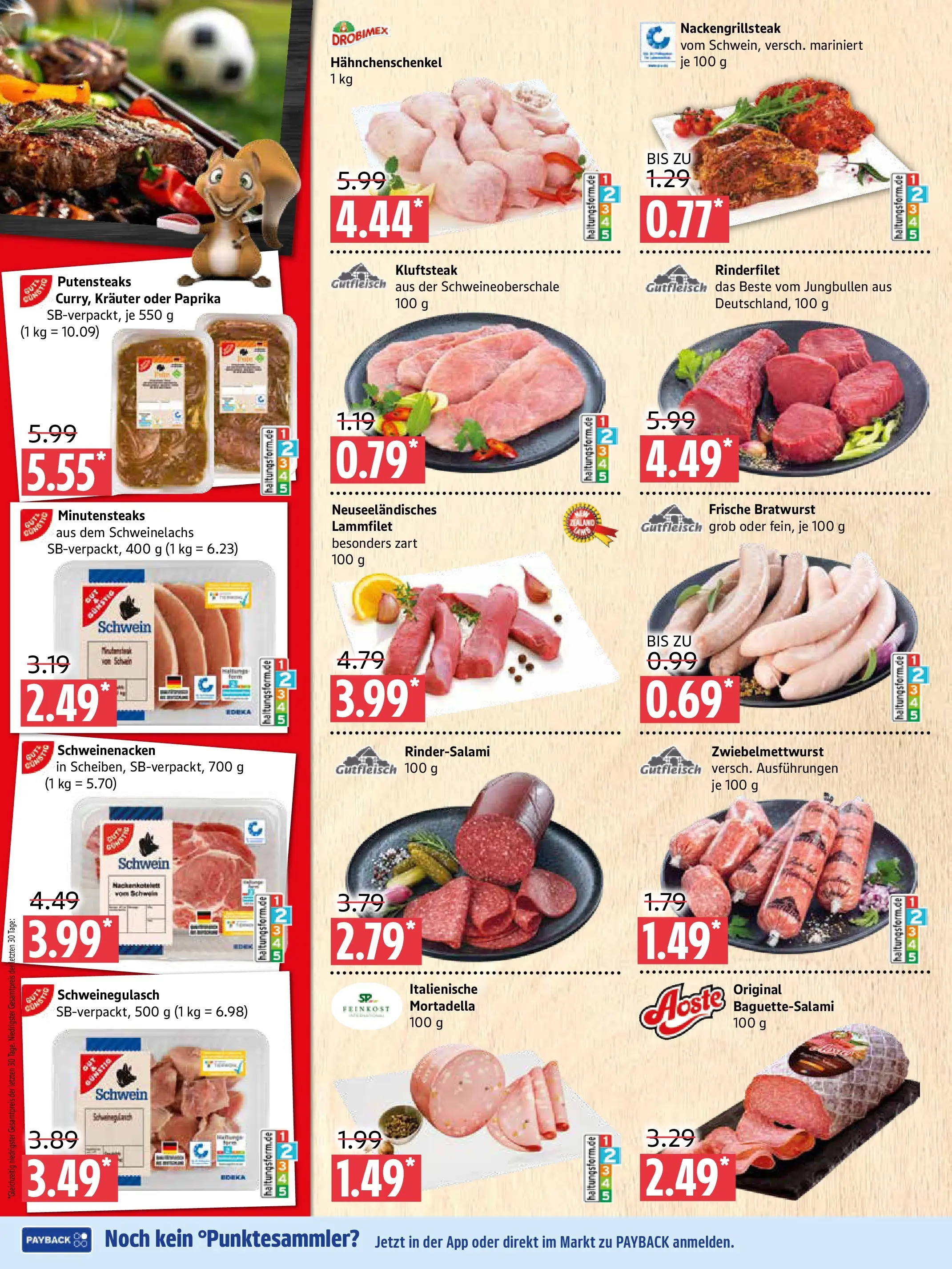 Edeka prospekt Prenzlau (ab 14.06.2026) » Angebote Online | Seite: 2 | Produkte: Schweinegulasch, Rinderfilet, Salami, Steak