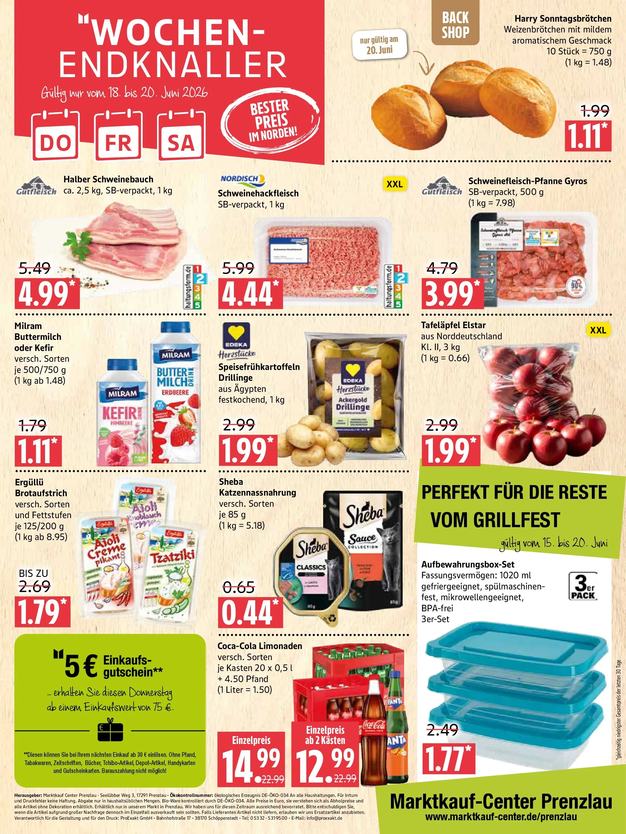 Edeka prospekt Prenzlau (ab 14.06.2026) » Angebote Online | Seite: 12 | Produkte: Butter, Schweinebauch, Gyros, Milram