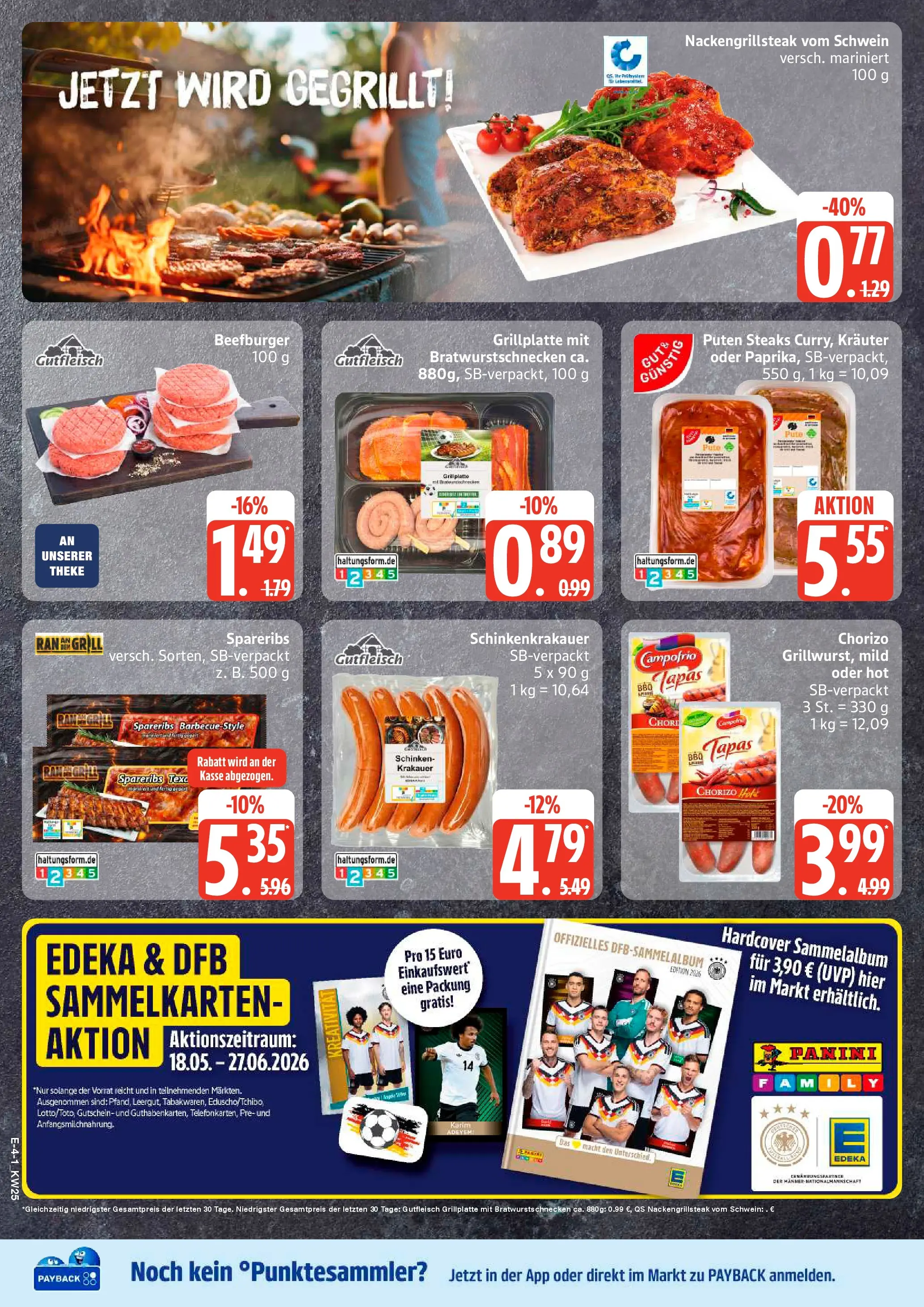 Edeka prospekt Elmshorn (ab 14.06.2026) » Angebote Online | Seite: 4 | Produkte: Grill, Burger, Schinken, Steak