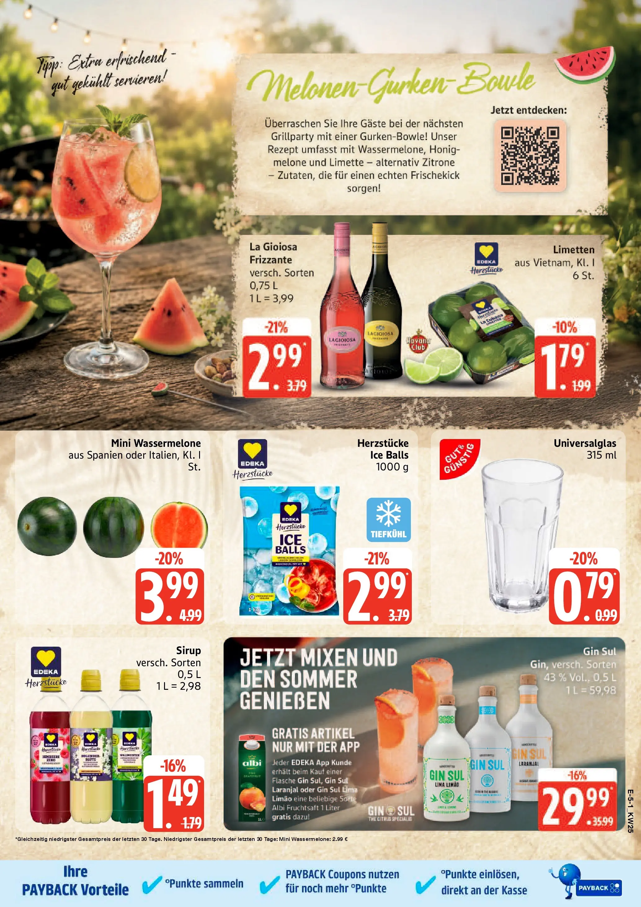 Edeka prospekt Elmshorn (ab 14.06.2026) » Angebote Online | Seite: 5 | Produkte: Sirup, Wassermelone, Melone, Gin