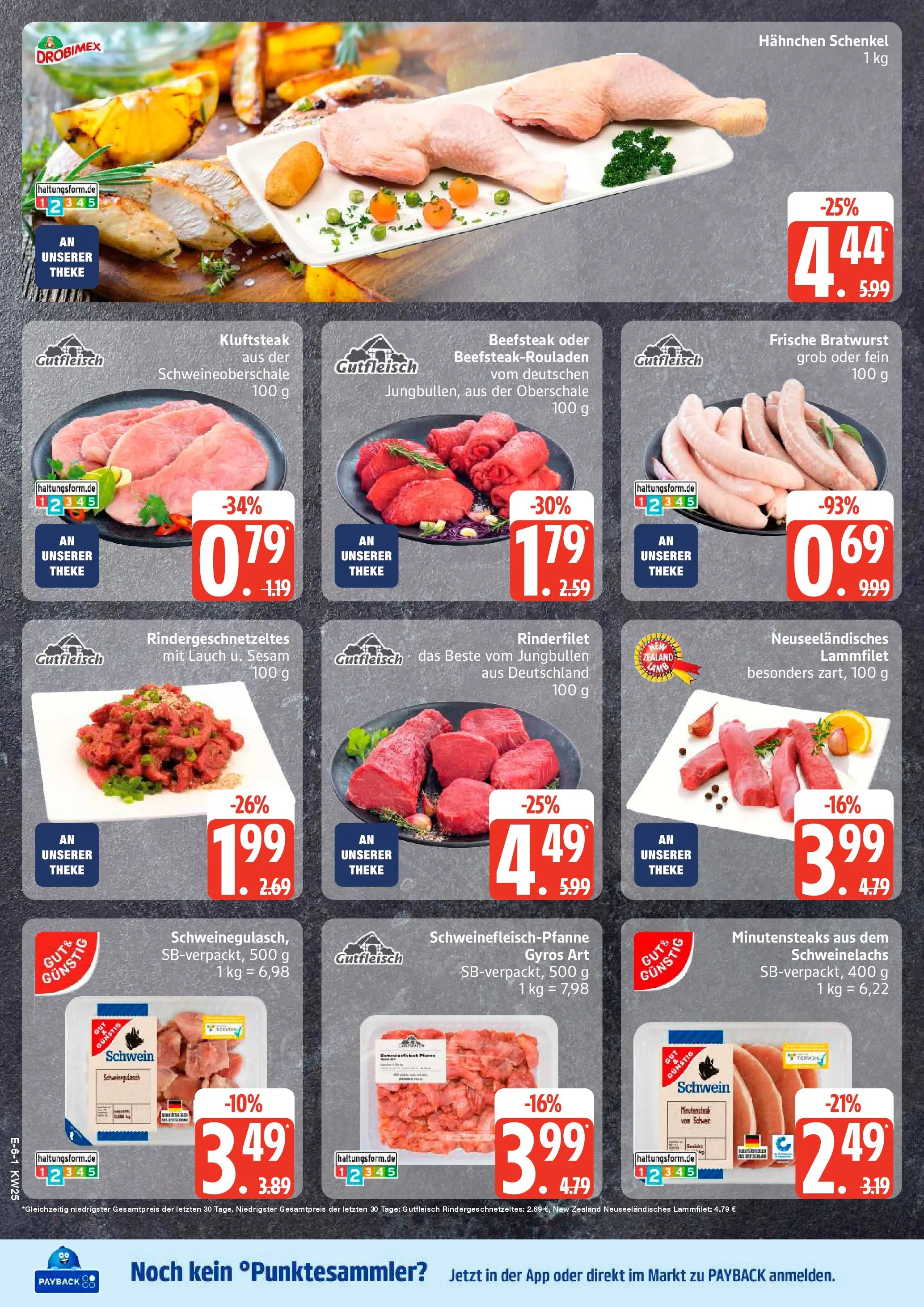 Edeka prospekt Tostedt (ab 14.06.2026) » Angebote Online | Seite: 6 | Produkte: Schweinegulasch, Hahnchen, Bratwurst, Gyros