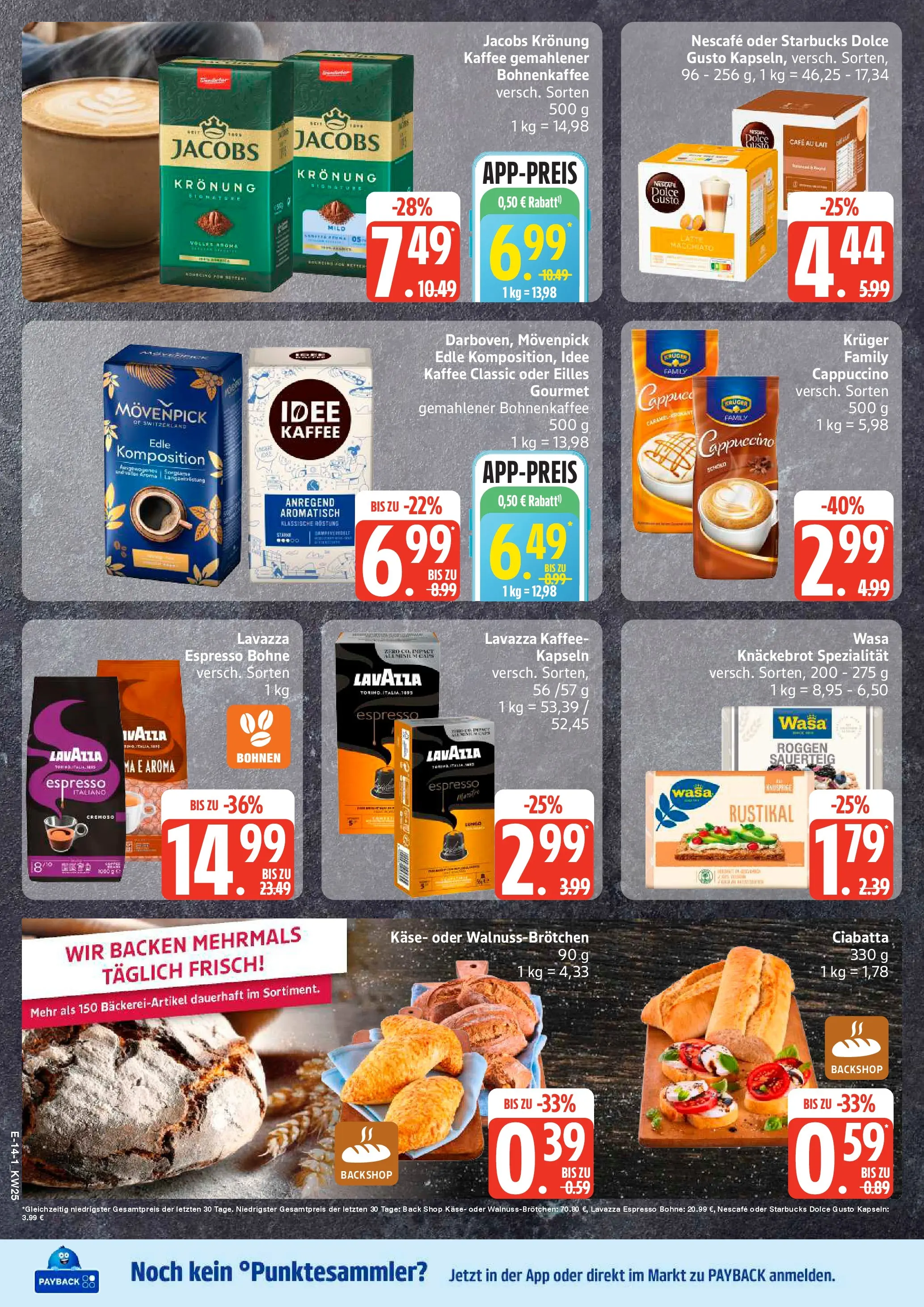 Edeka prospekt Elmshorn (ab 14.06.2026) » Angebote Online | Seite: 16 | Produkte: Kaffee, Starbucks, Dolce Gusto kapseln, Dolce gusto