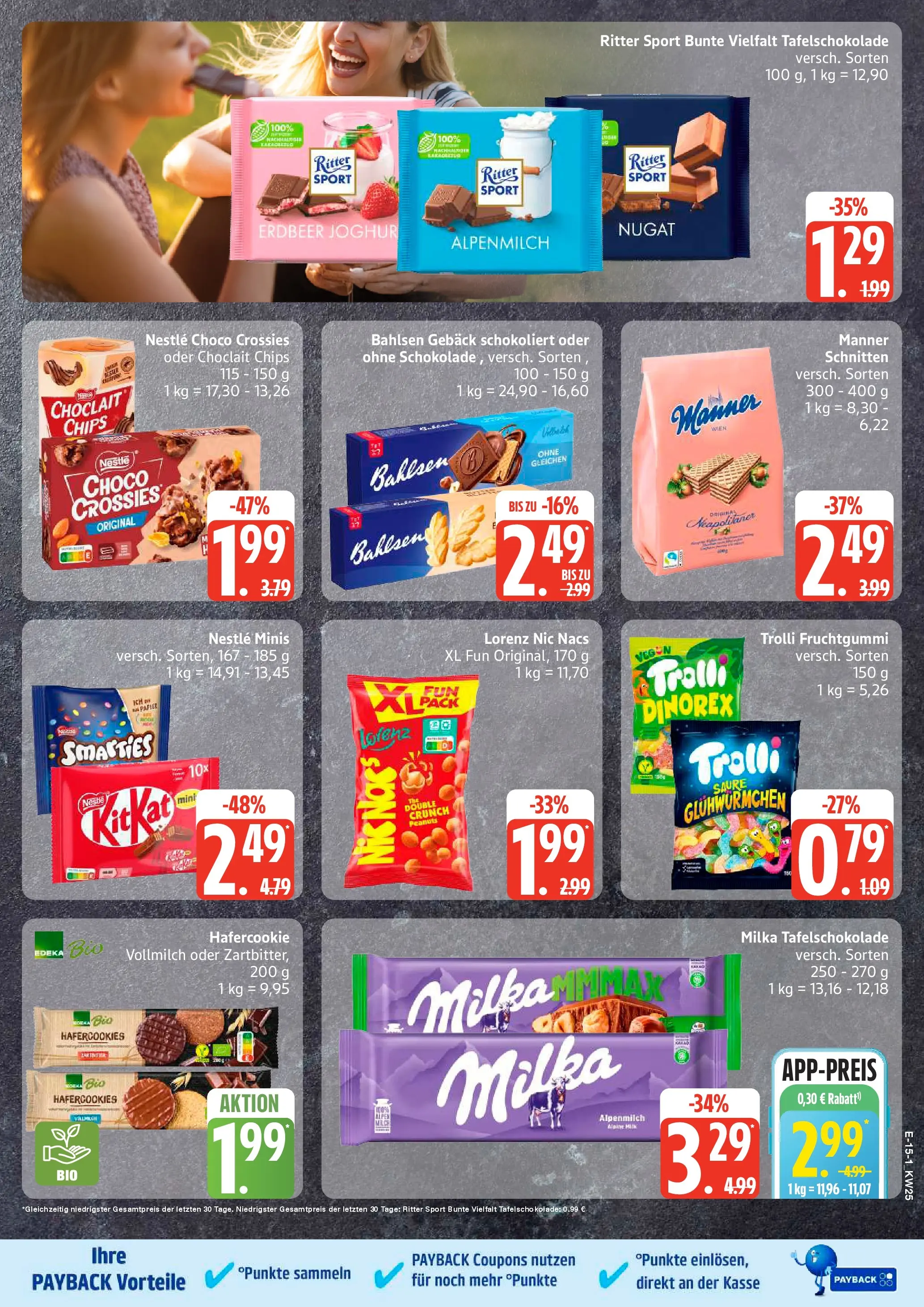 Edeka prospekt Elmshorn (ab 14.06.2026) » Angebote Online | Seite: 17 | Produkte: Schokolade, Smarties, Milka, Chips