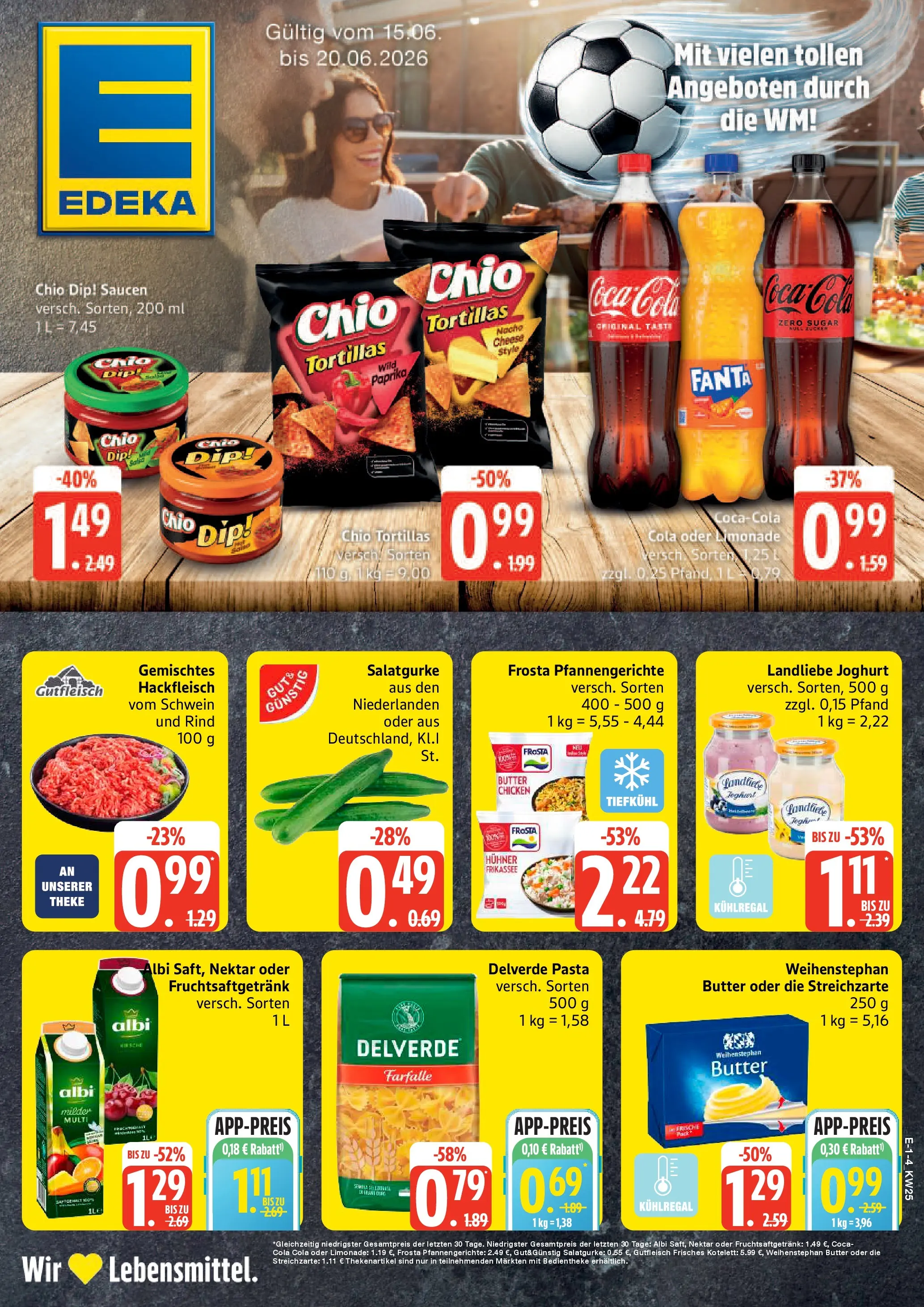 Edeka prospekt Rostock (ab 14.06.2026) » Angebote Online | Seite: 1 | Produkte: Fanta, Butter, Limonade, Chips