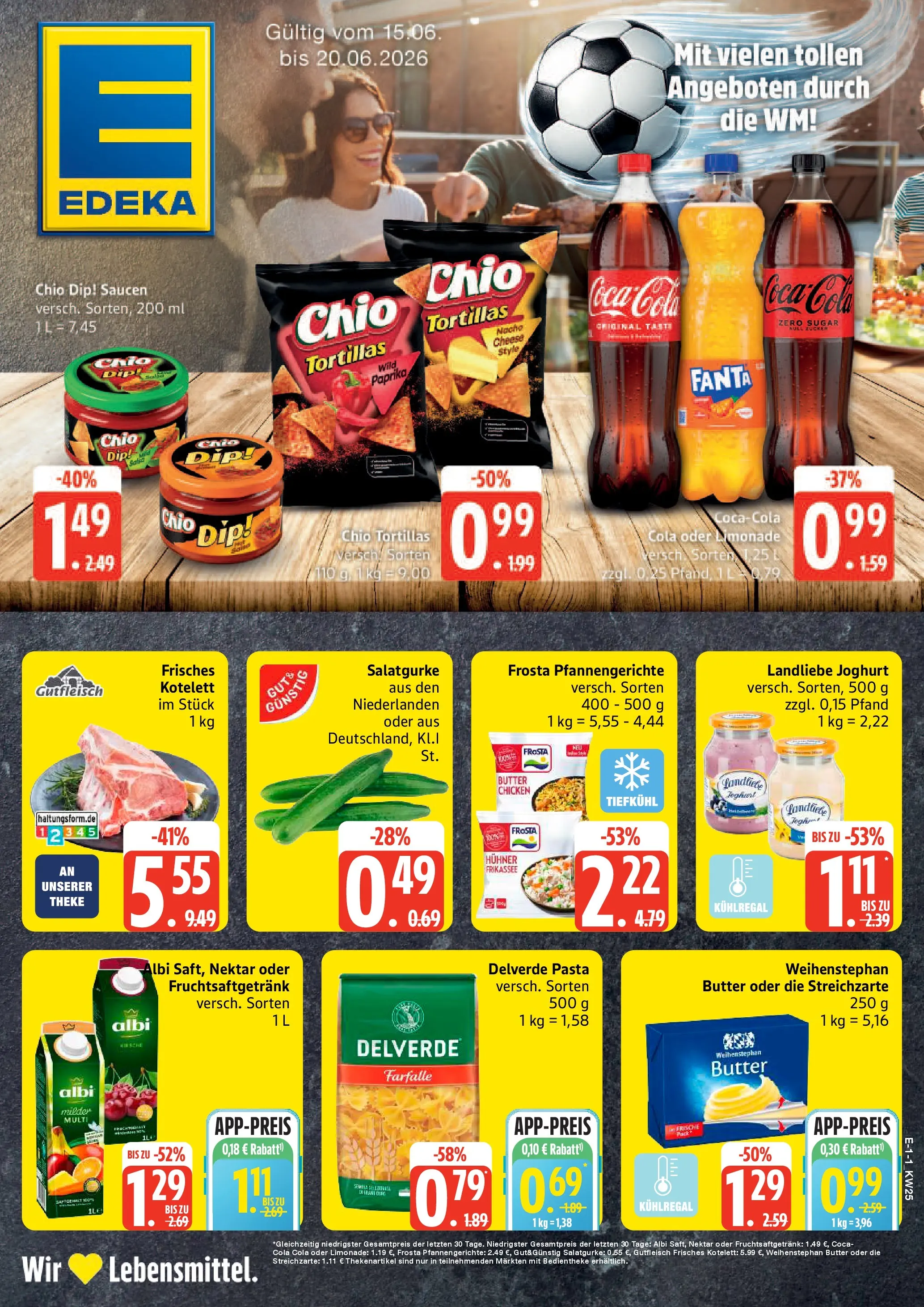 Edeka prospekt Tostedt (ab 14.06.2026) » Angebote Online | Seite: 1 | Produkte: Fanta, Weihenstephan butter, Landliebe joghurt, Chio tortillas