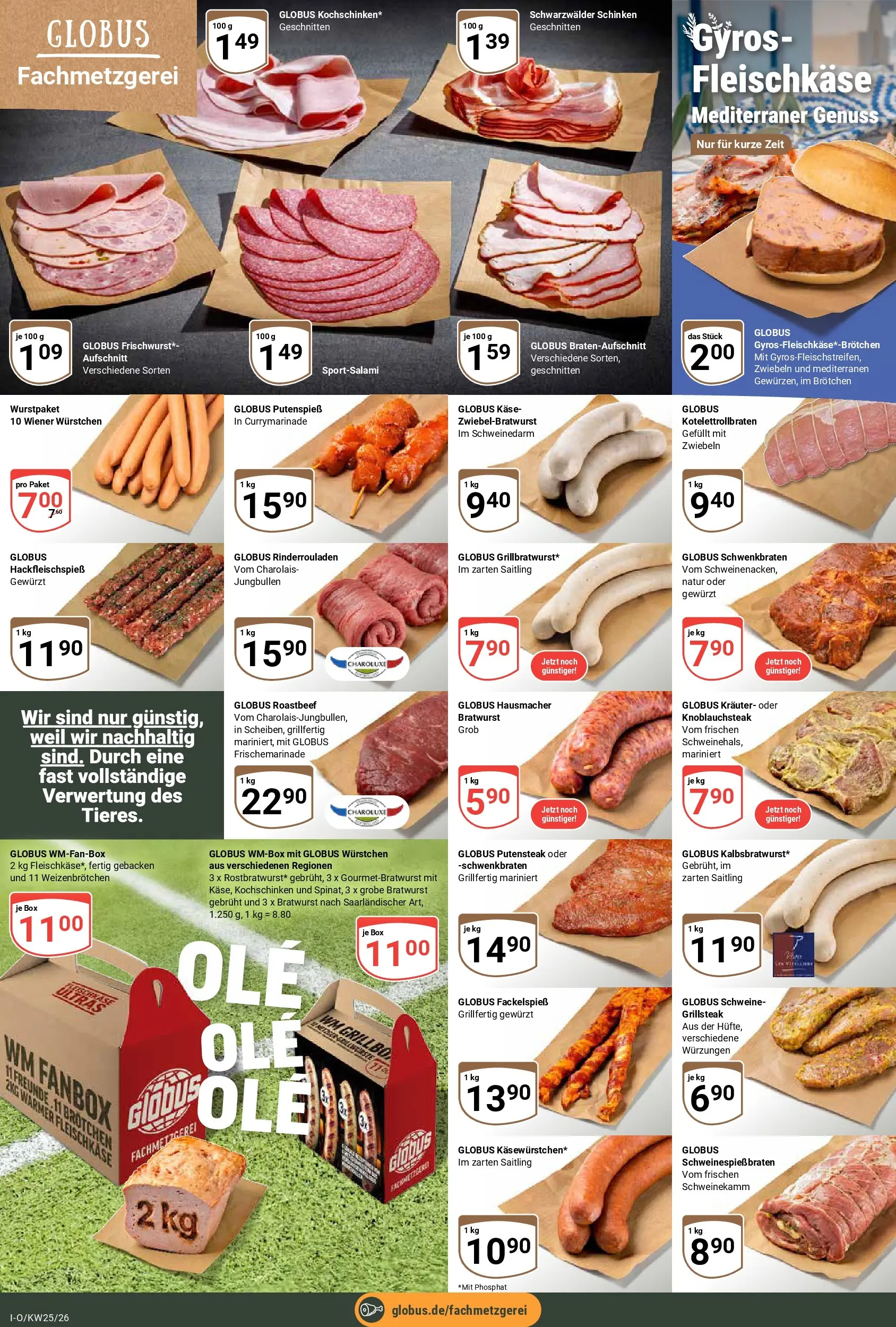Globus Prospekt Idar-Oberstein (ab 15.06.2026) » Angebote online | Seite: 13 | Produkte: Wiener wurstchen, Käse, Gyros, Zwiebeln