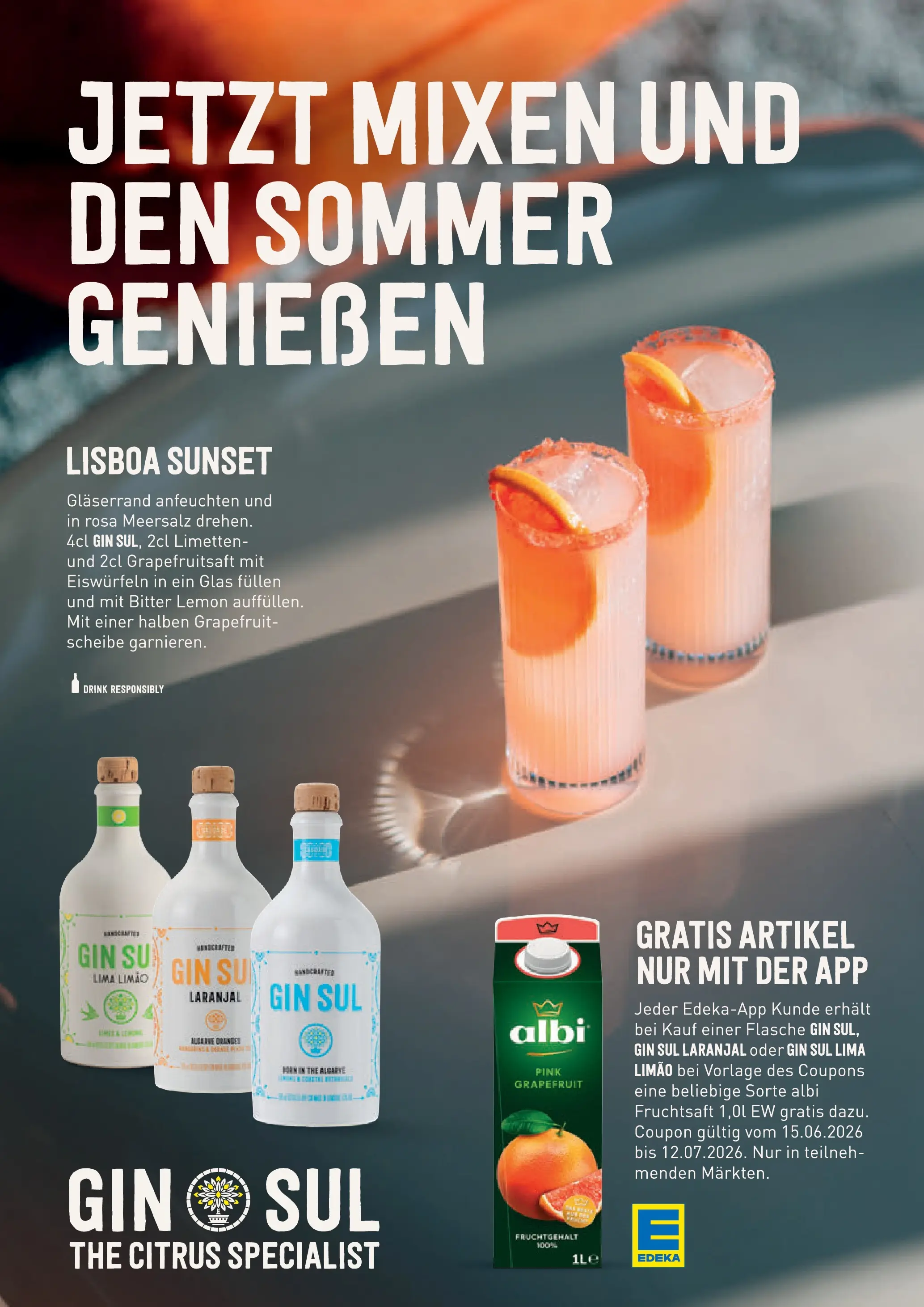 Edeka prospekt Elmshorn (ab 14.06.2026) » Angebote Online | Seite: 24 | Produkte: Limetten, Grapefruit, Gin, Fruchtsaft