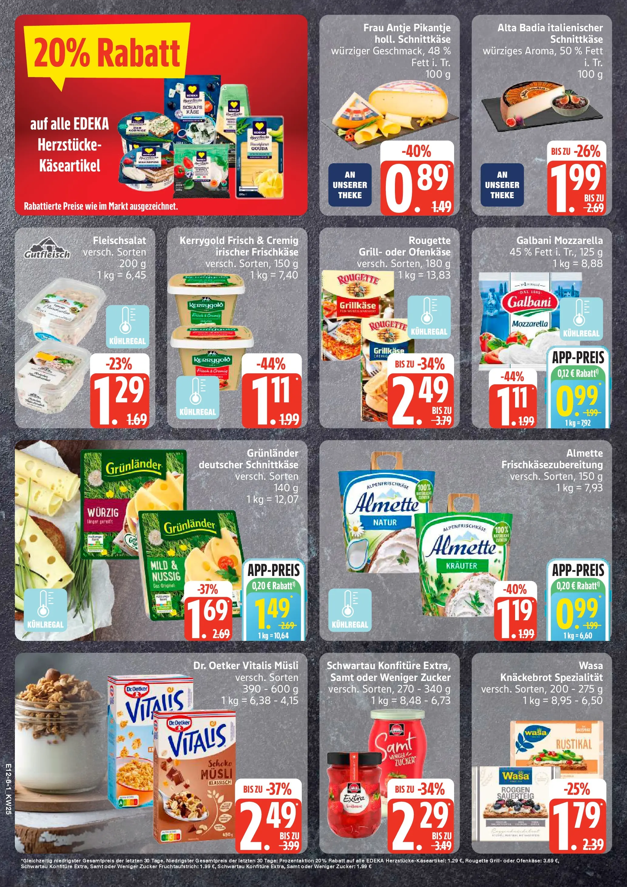 Edeka prospekt Ammersbek (ab 14.06.2026) » Angebote Online | Seite: 6 | Produkte: Theke, Mozzarella, Gouda, Frischkase