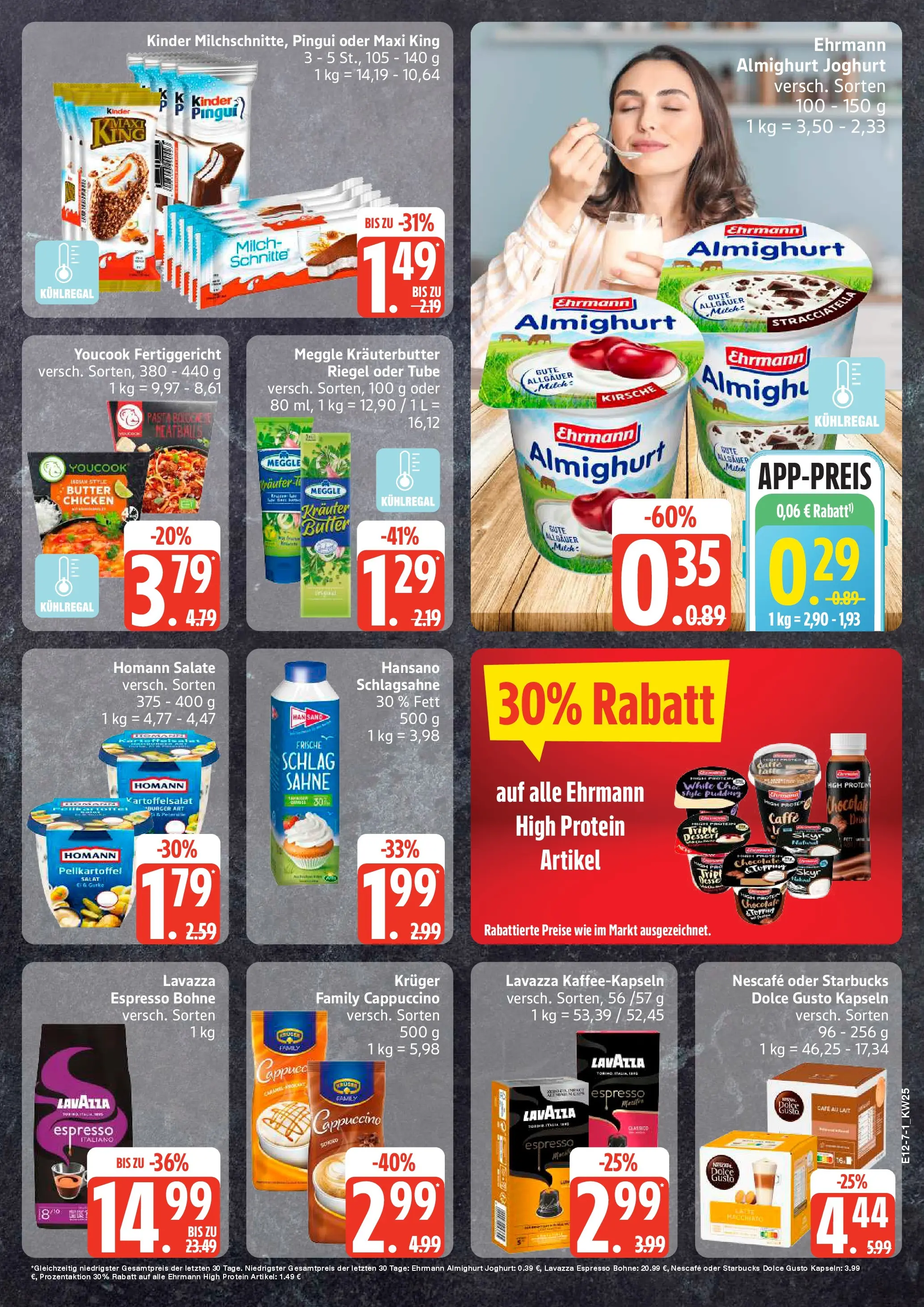 Edeka prospekt Ammersbek (ab 14.06.2026) » Angebote Online | Seite: 7 | Produkte: Ehrmann almighurt, Joghurt, Sahne, Salat