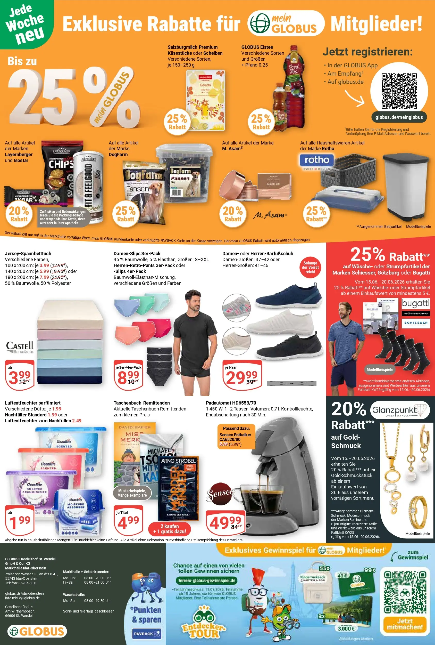 Globus Prospekt Idar-Oberstein (ab 15.06.2026) » Angebote online | Seite: 30 | Produkte: Senseo, Gouda, Wasser, Chips