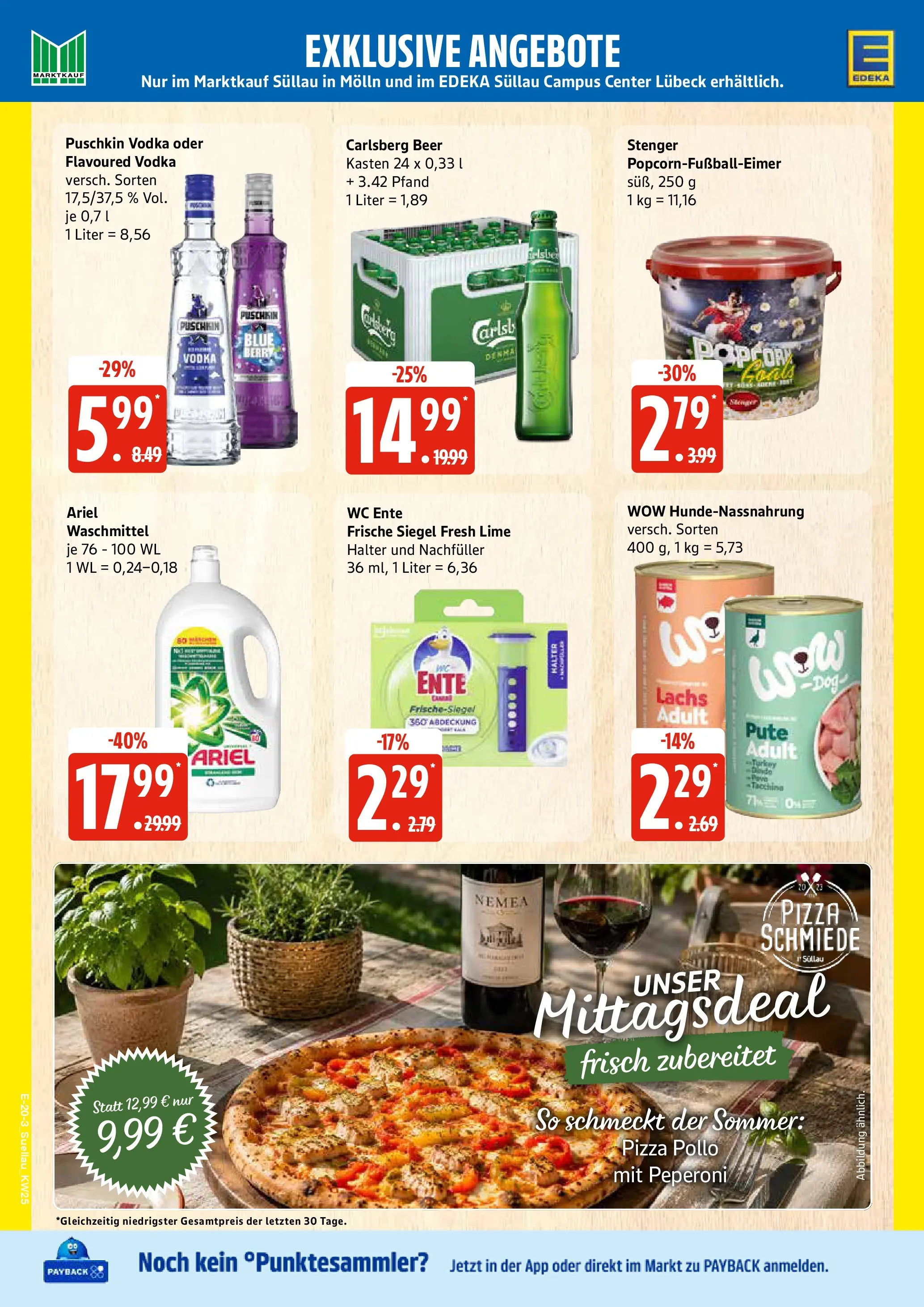 Edeka prospekt Lübeck (ab 14.06.2026) » Angebote Online | Seite: 29 | Produkte: Carlsberg, Lachs, Pizza, Ente