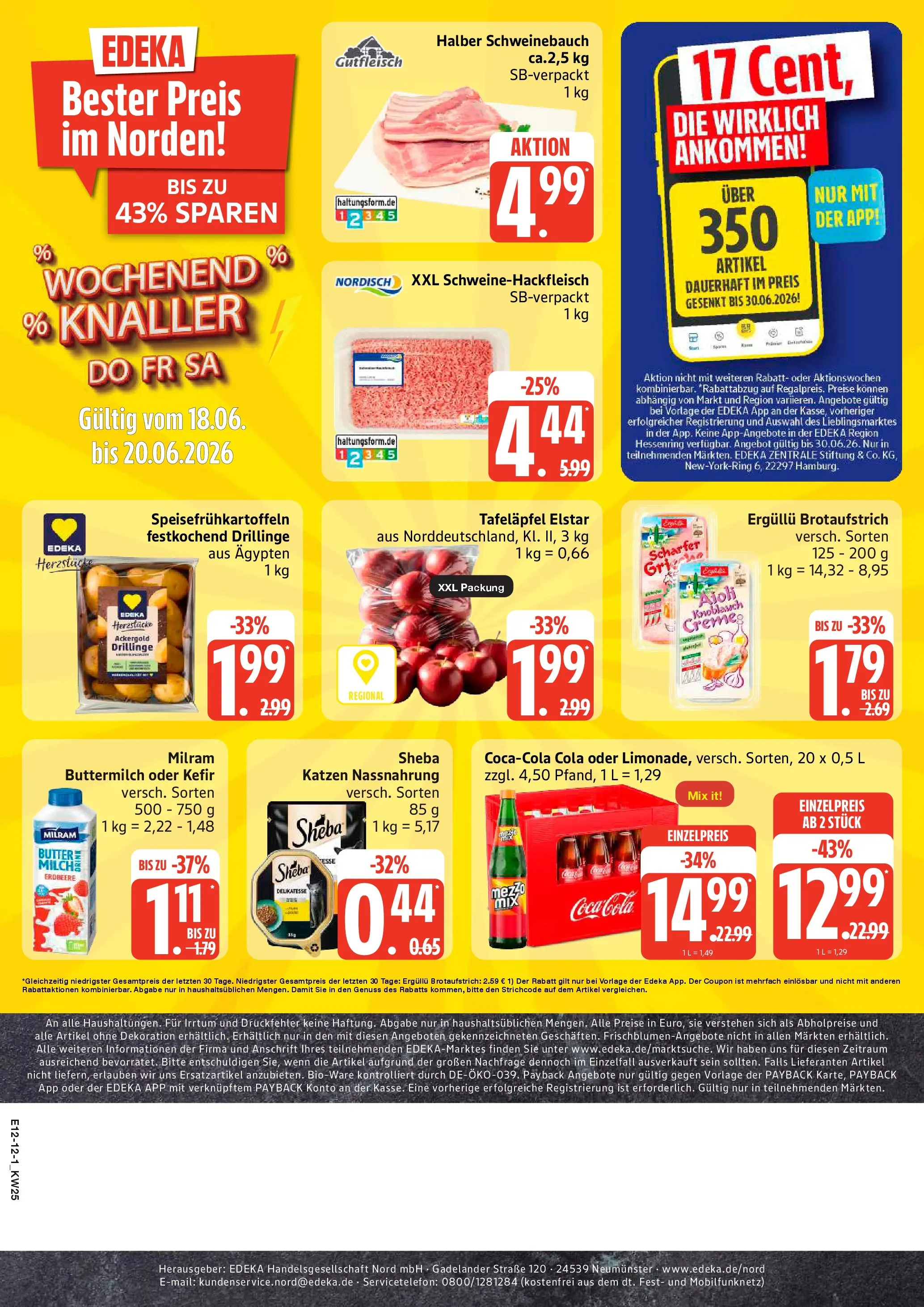 Edeka prospekt Ammersbek (ab 14.06.2026) » Angebote Online | Seite: 12 | Produkte: Kefir, Sheba, Milch, Knoblauch